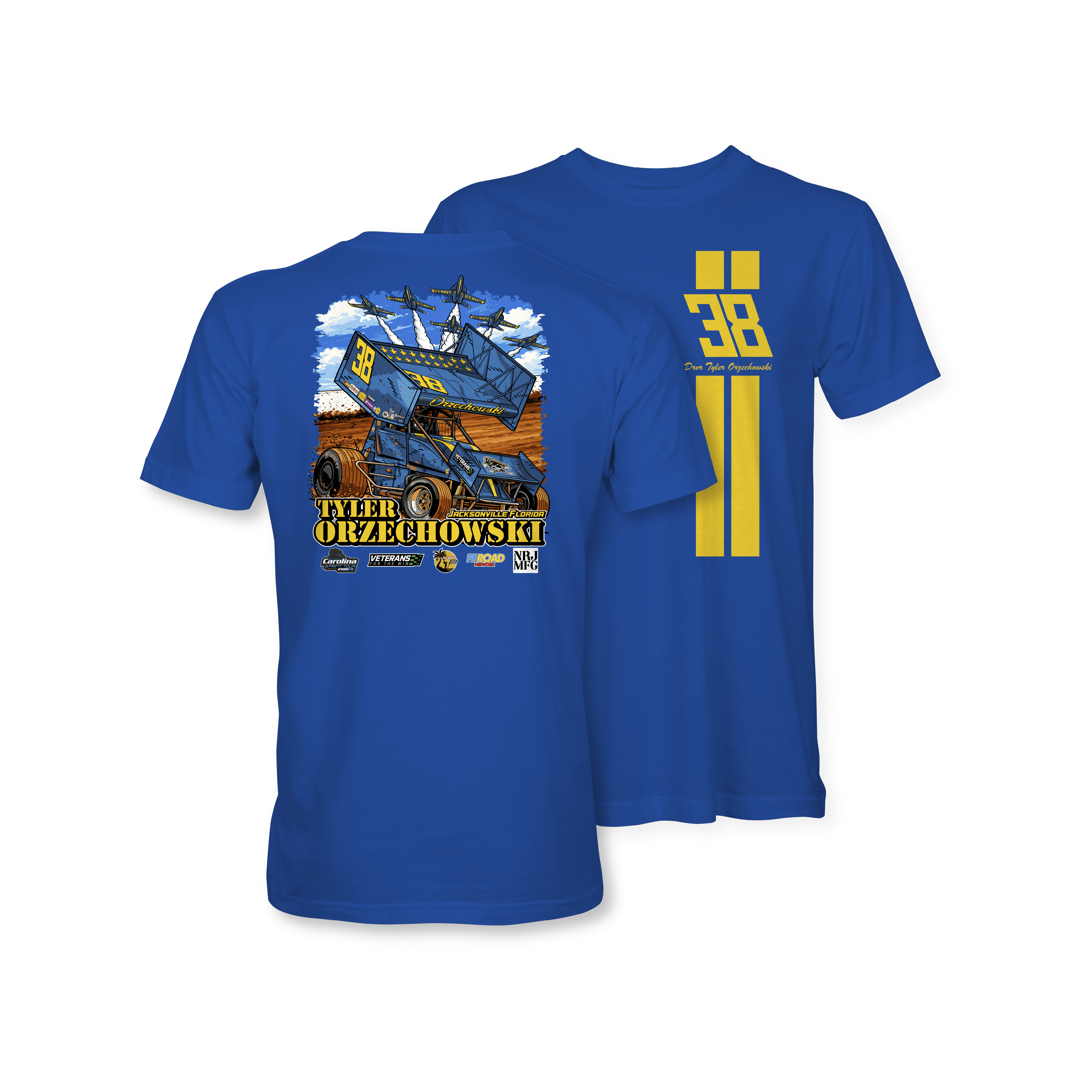 Tyler Orzechowski 2026 Blue Angels Royal T-Shirt