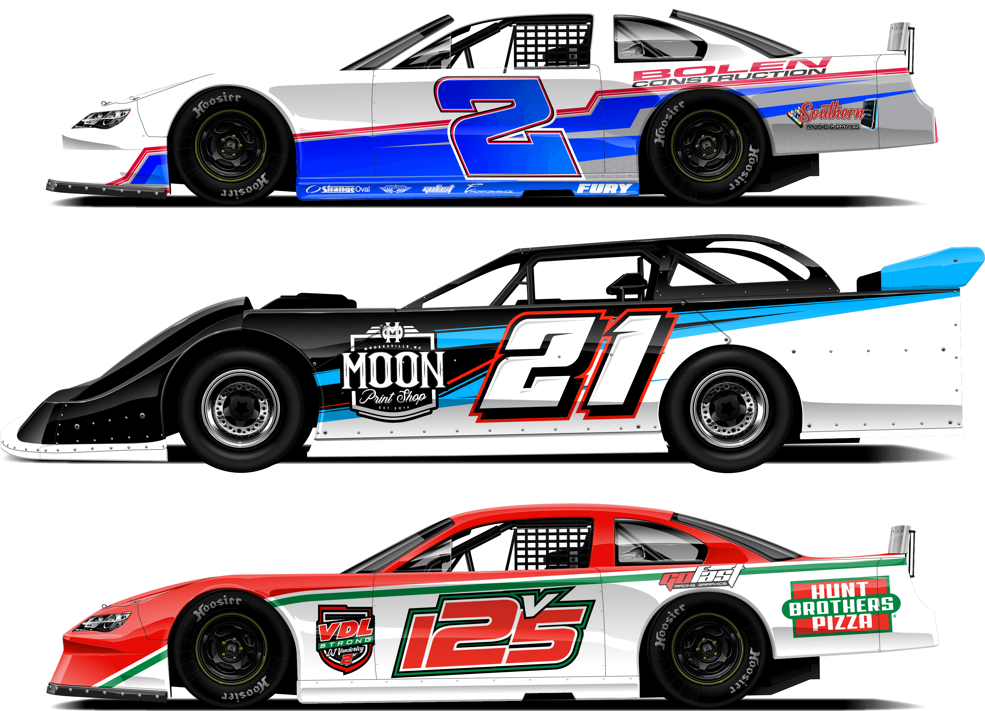 Race Car Paint Schemes Designed by GoFast Racewear