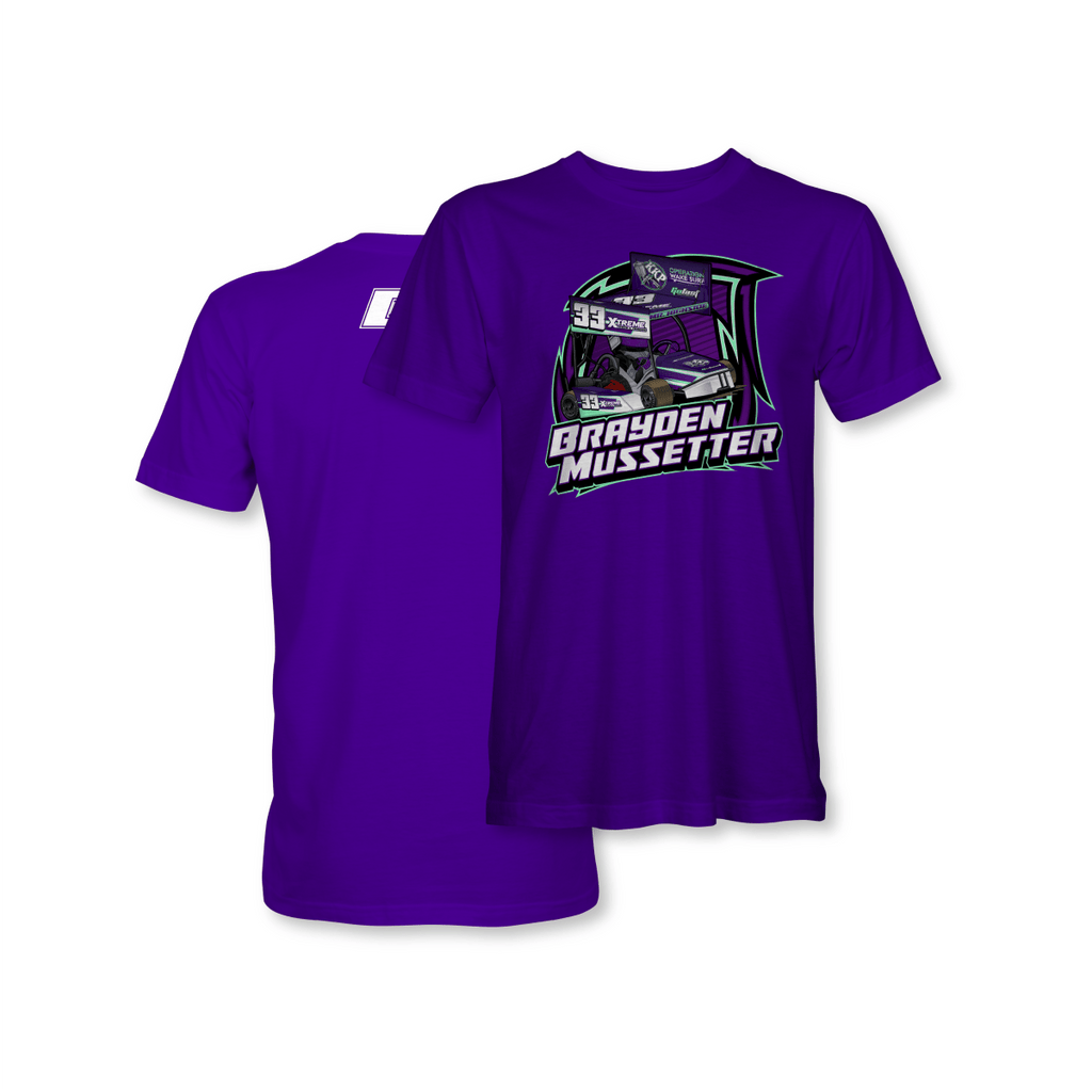 Brayden Mussetter Purple 2024 Kart Shirt | GoFast Racewear