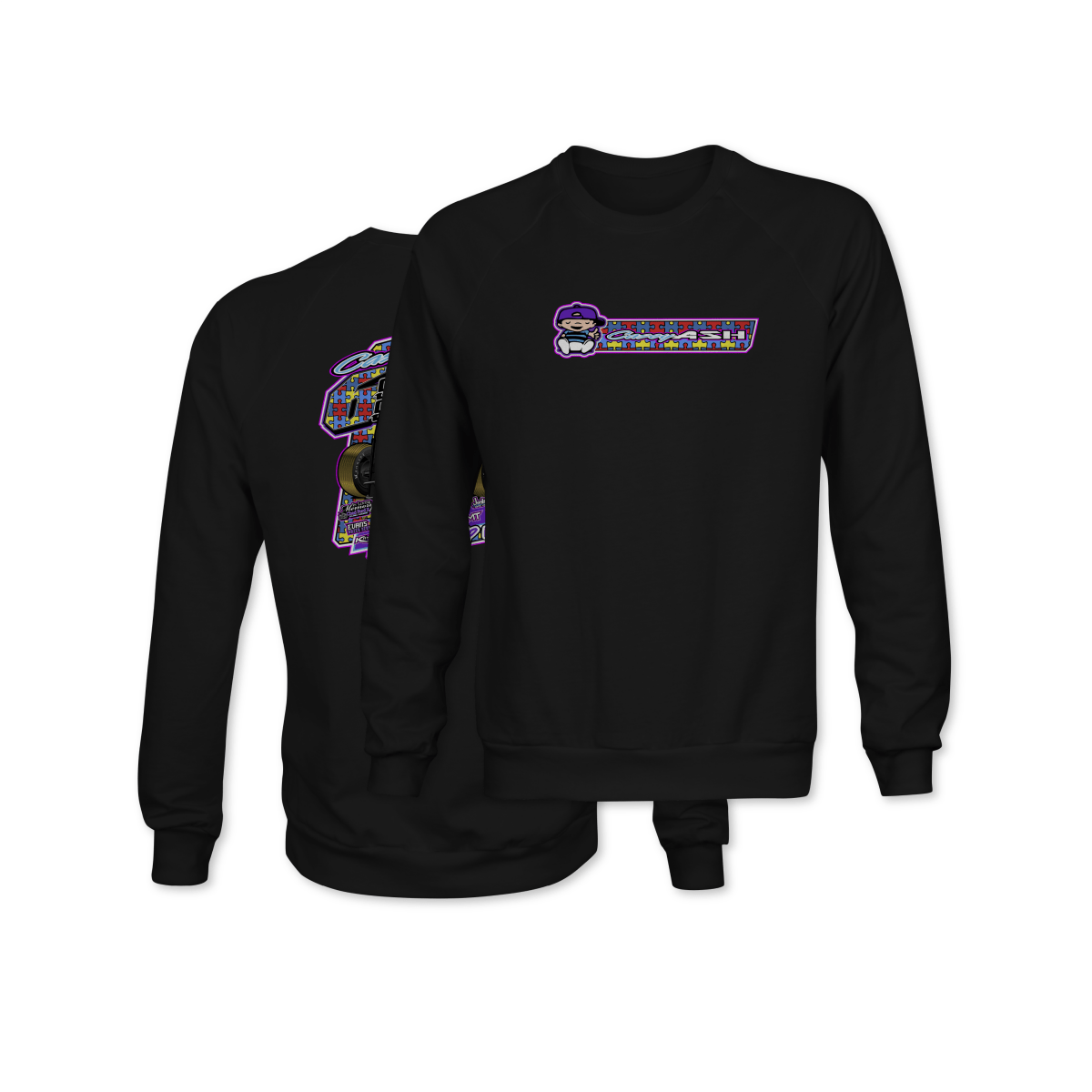 Casey Ash Black 2025 Autism Awareness Crewneck