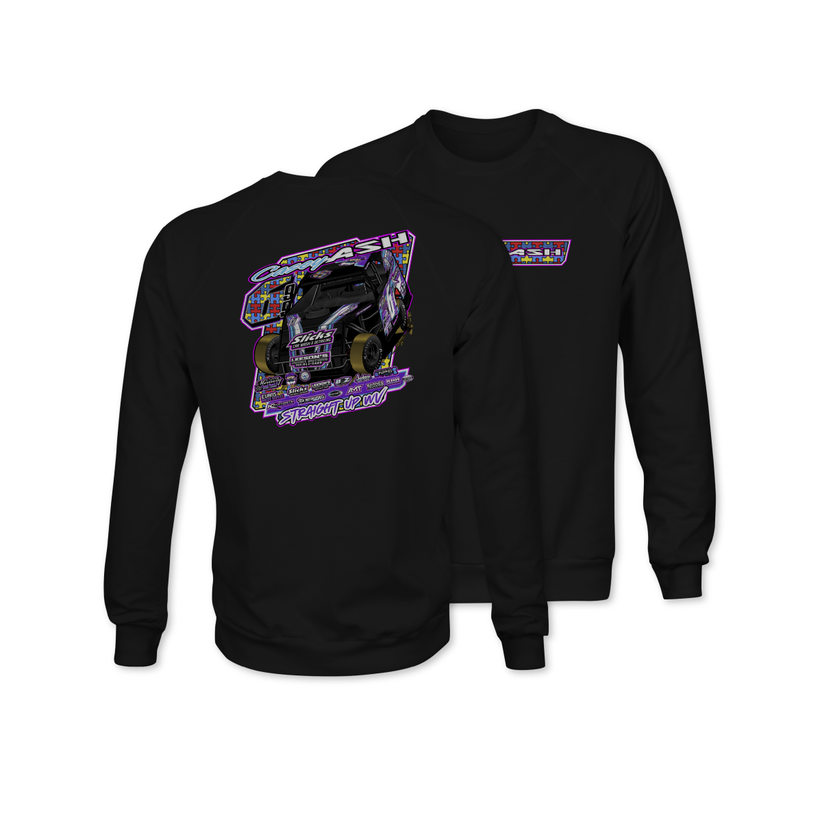 Casey Ash Black 2025 Autism Awareness Crewneck