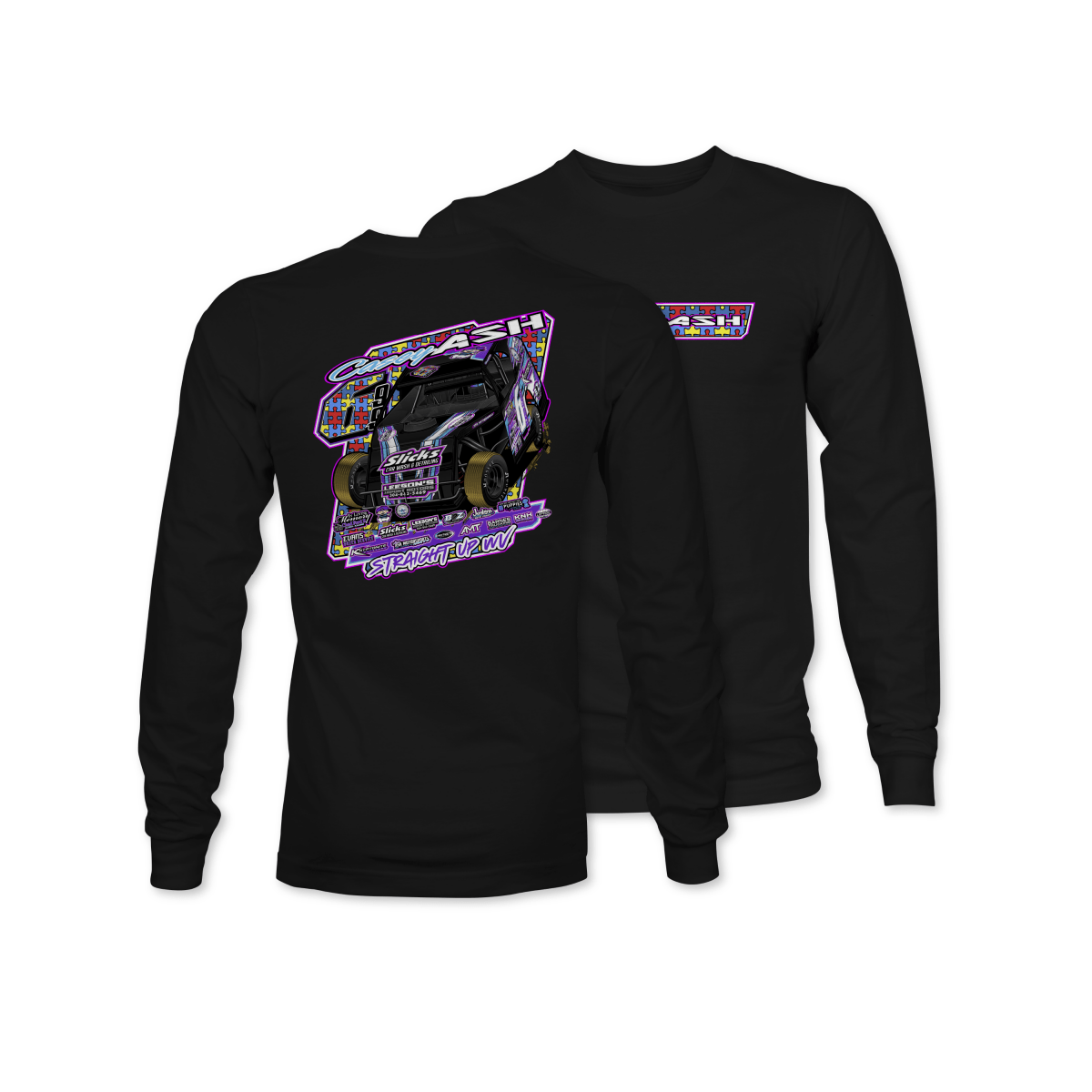Casey Ash Black 2025 Autism Awareness Long Sleeve Shirt