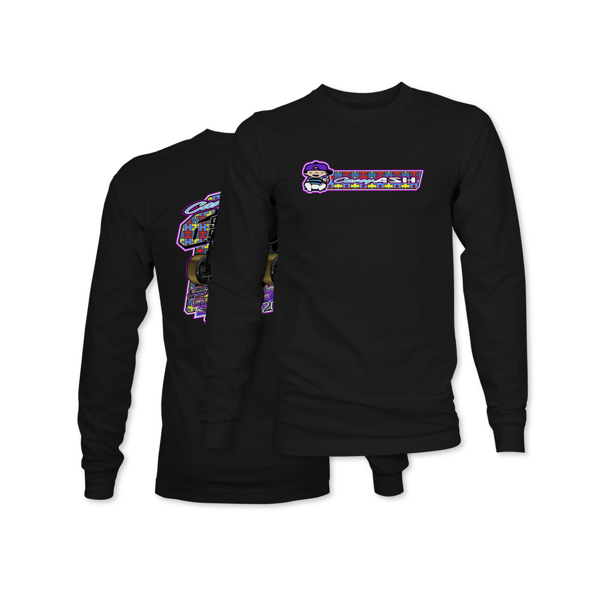 Casey Ash Black 2025 Autism Awareness Long Sleeve Shirt