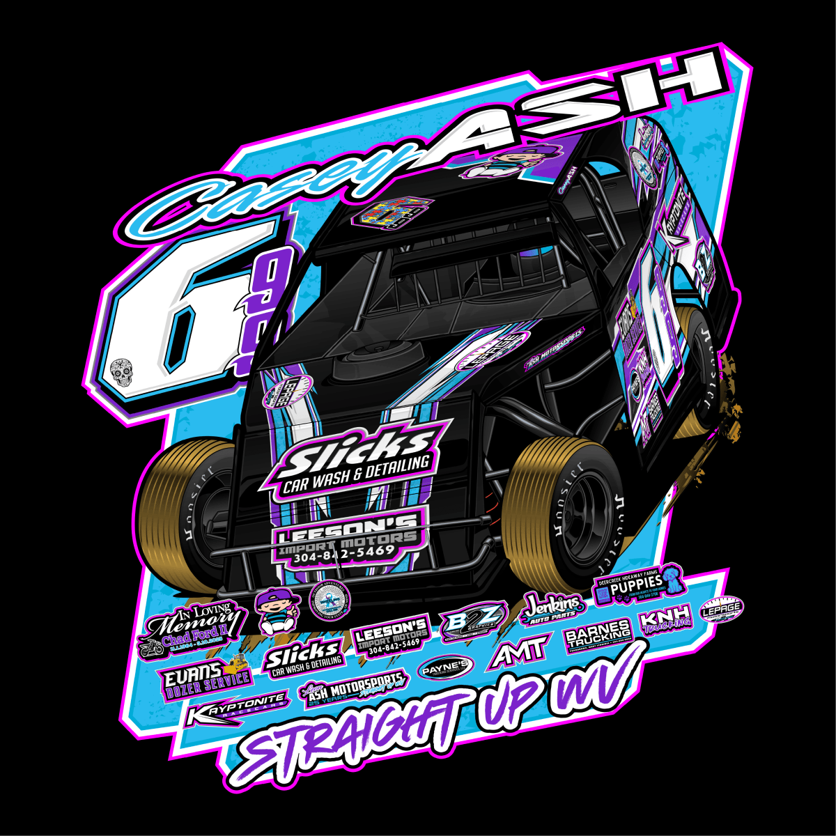 Casey Ash Black 2025 Dirt Modified Hoodie