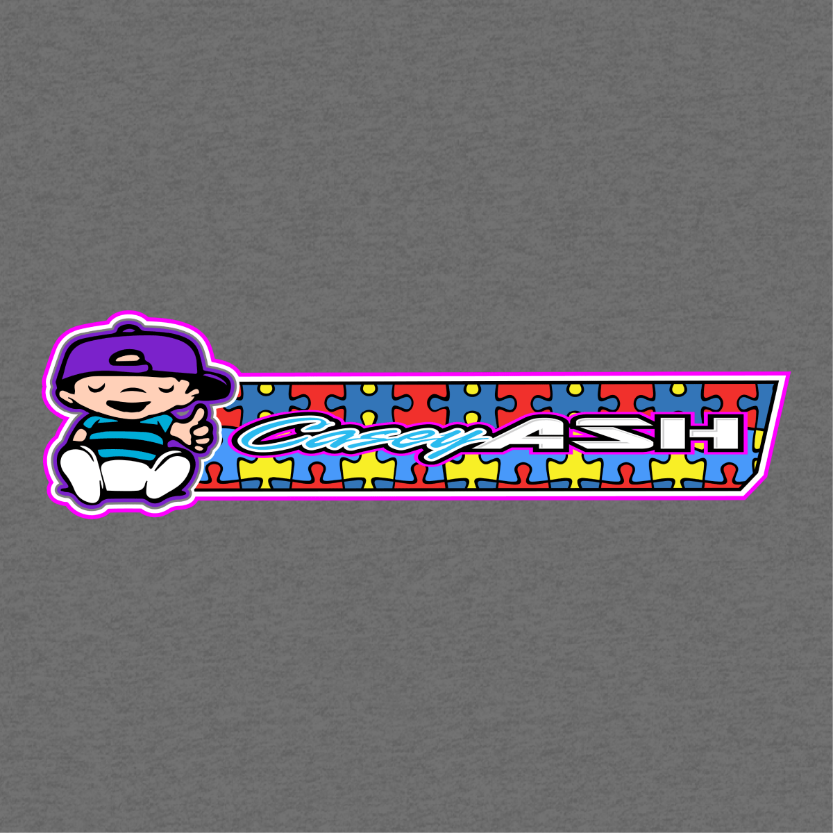 Casey Ash Gunmetal 2025 Autism Awareness Crewneck