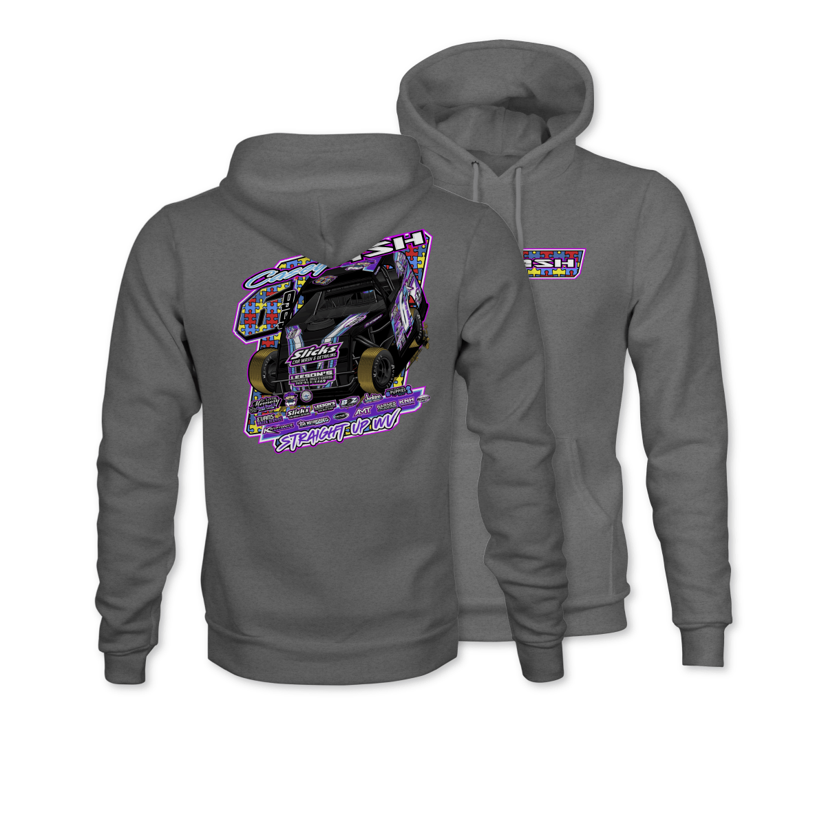 Casey Ash Gunmetal 2025 Autism Awareness Hoodie