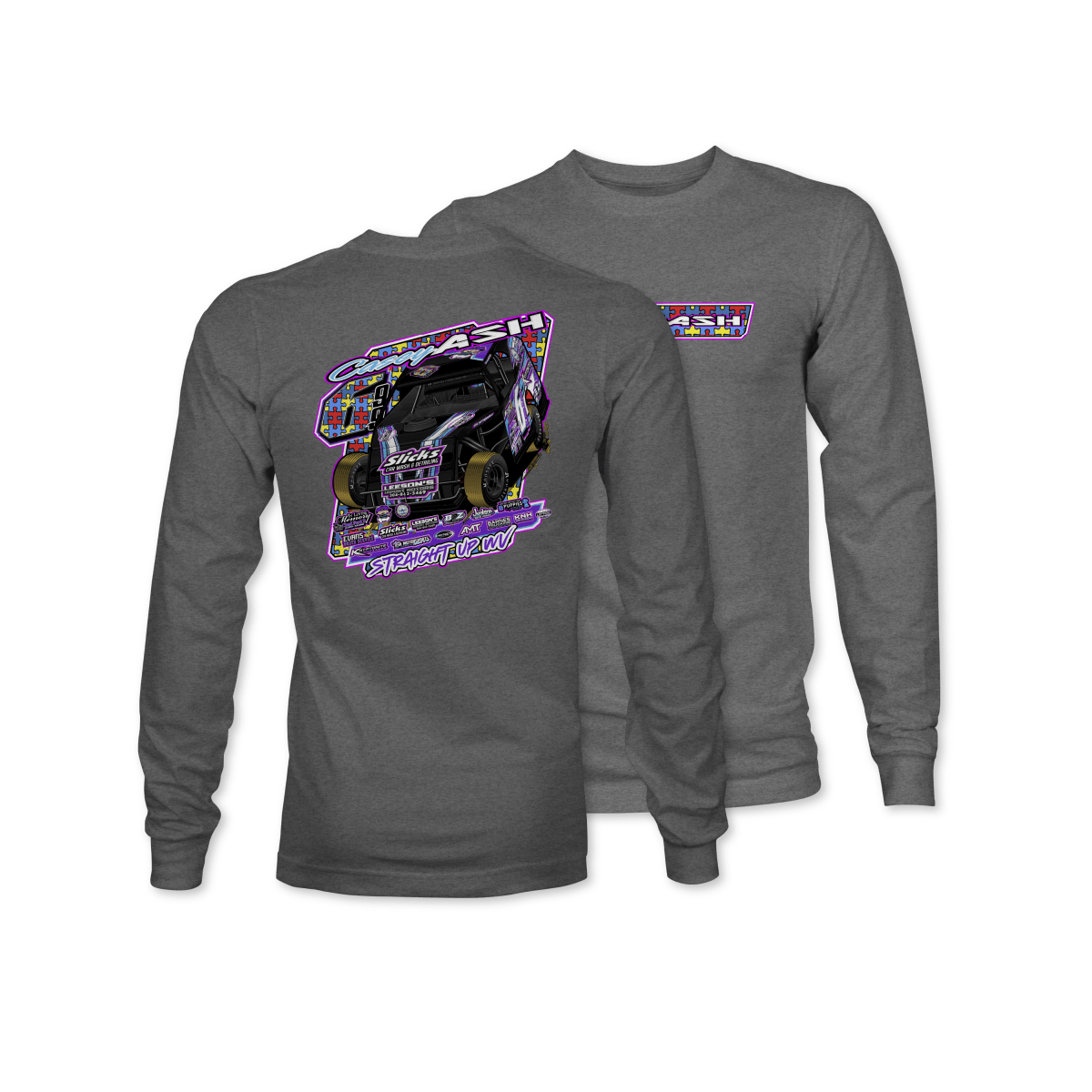 Casey Ash Gunmetal 2025 Autism Awareness Long Sleeve Shirt