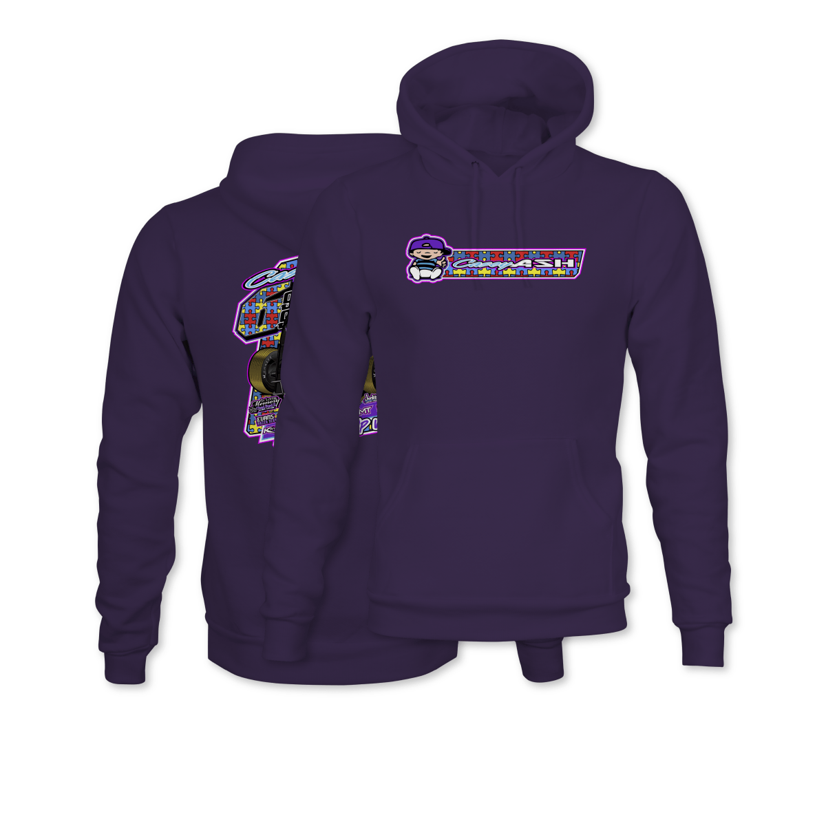 Casey Ash Purple 2025 Autism Awareness Hoodie