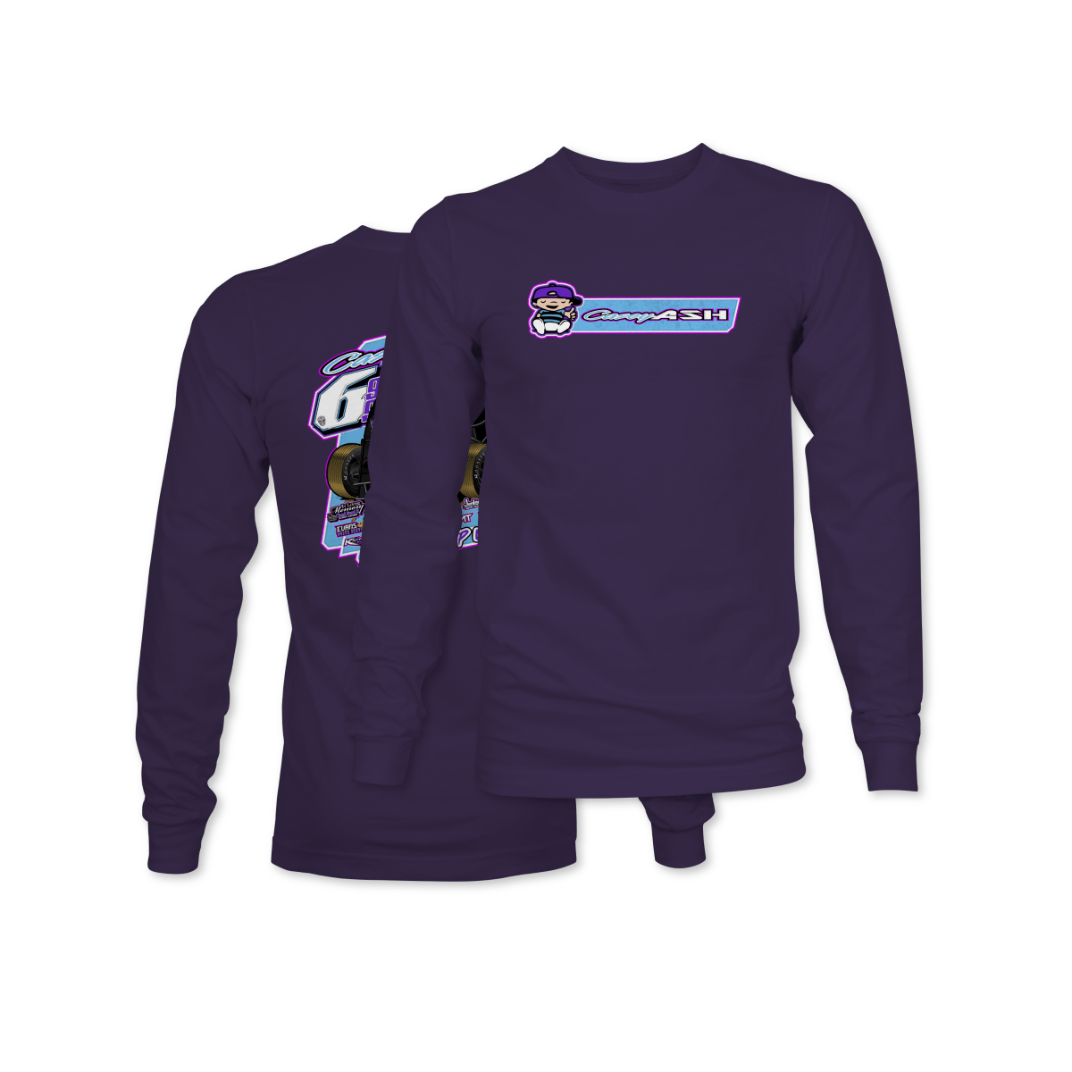 Casey Ash Purple 2025 Dirt Modified Long Sleeve Shirt