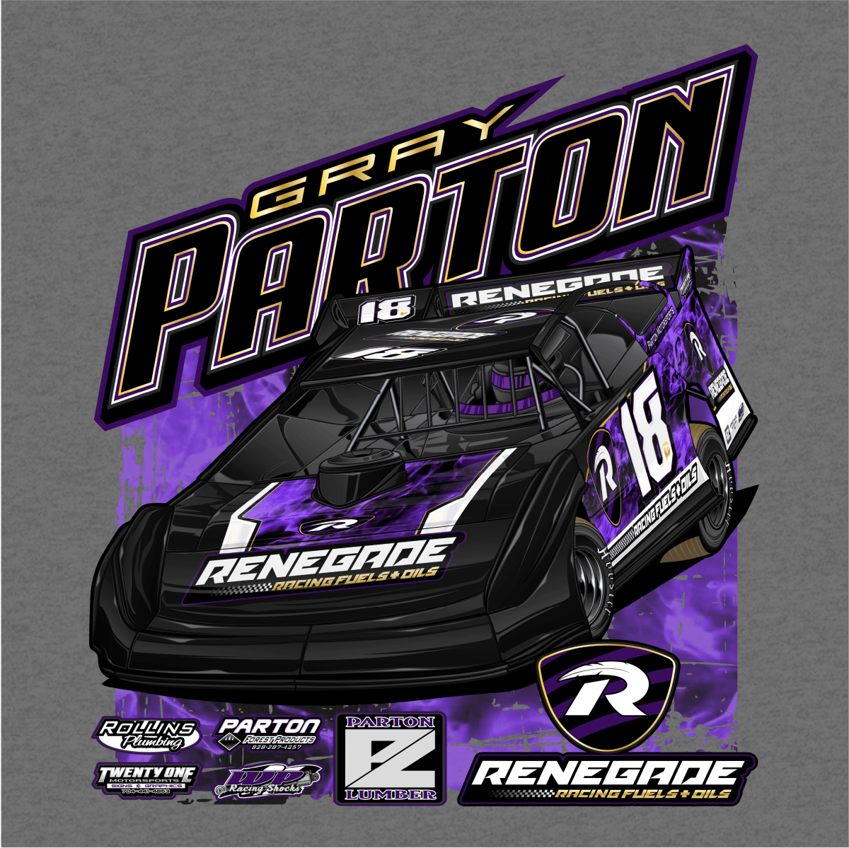 Gray Parton Gunmetal 2025 Renegade Hoodie