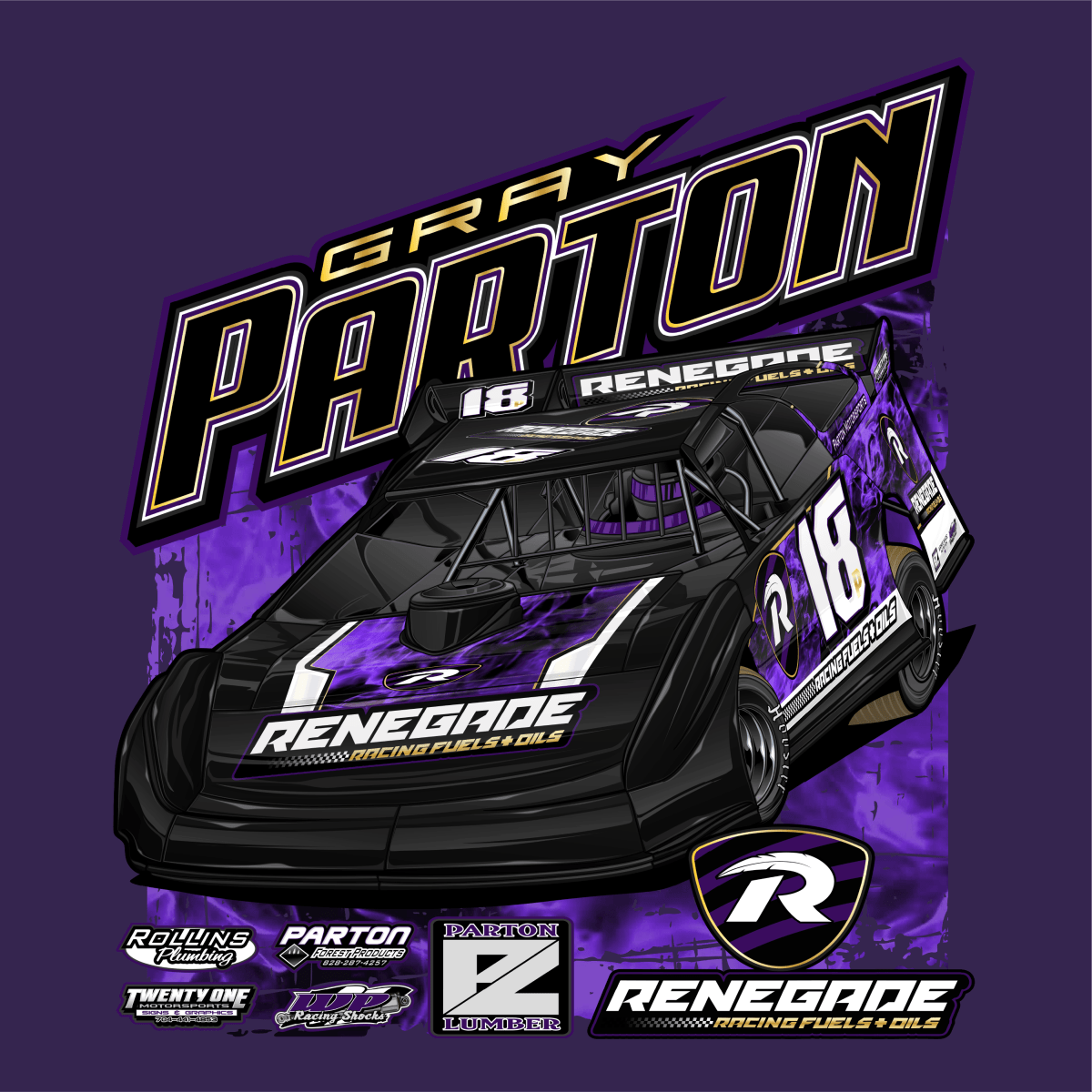 Gray Parton Purple 2025 Renegade Shirt