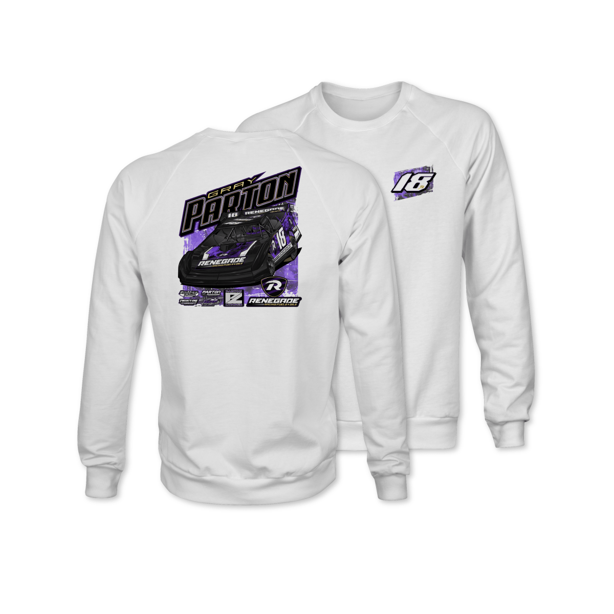 Gray Parton White 2025 Renegade Crewneck