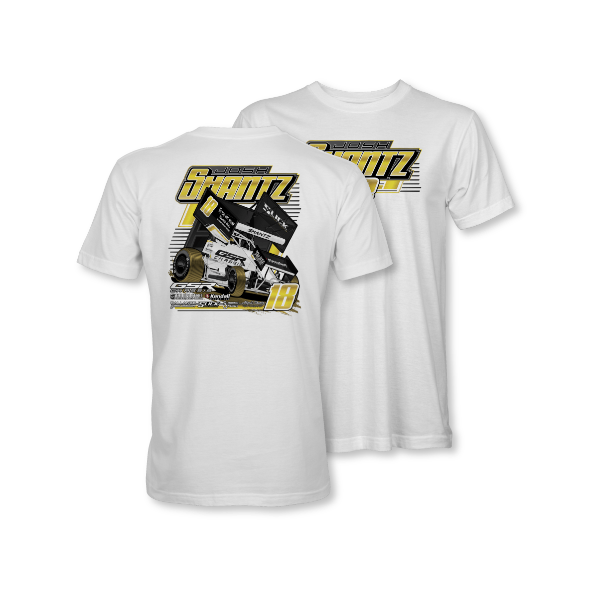 Josh Shantz White 2025 Sprint Car Shirt
