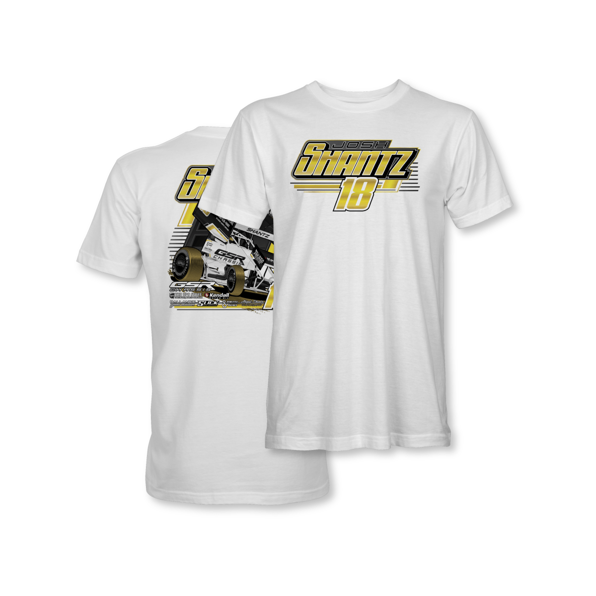 Josh Shantz White 2025 Sprint Car Shirt