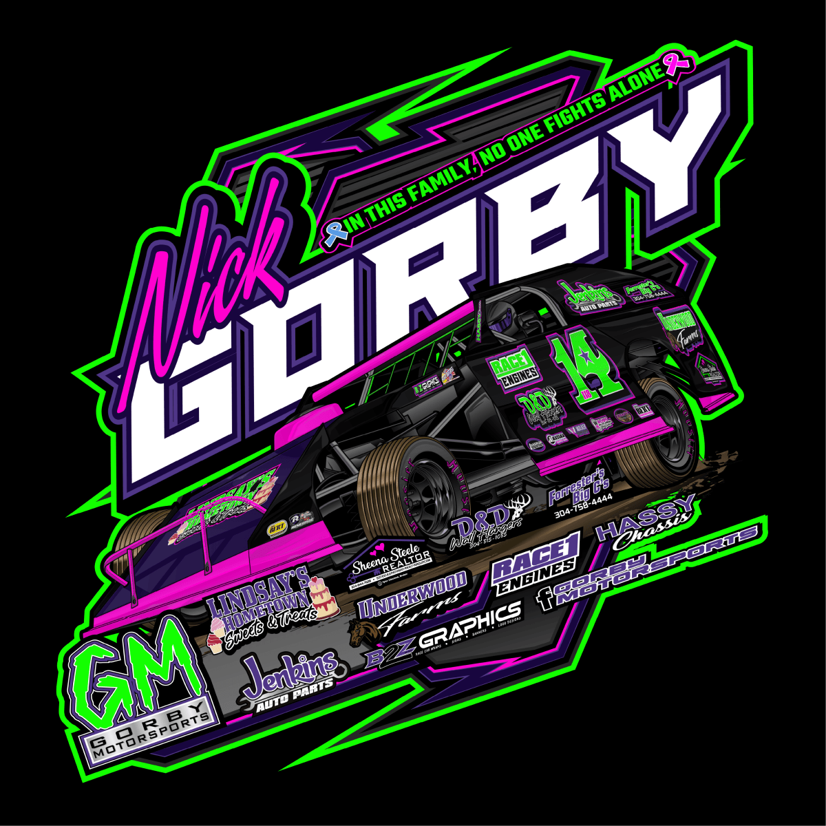 Nick Gorby Black 2025 Dirt ModifiedHoodie