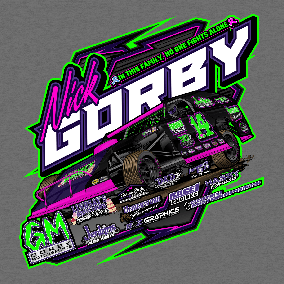Nick Gorby Gunmetal 2025 Dirt Modified Shirt