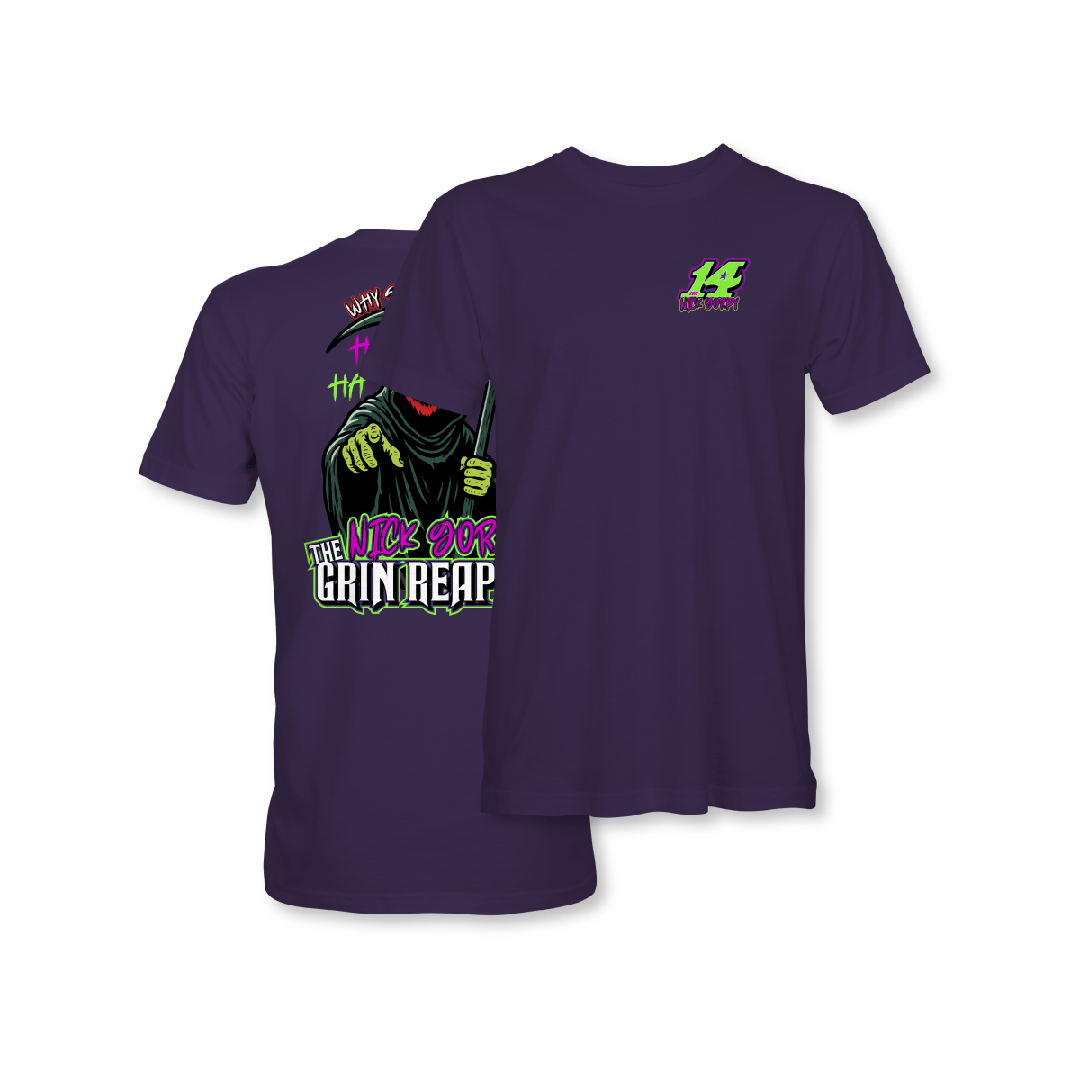Nick Gorby Purple Grin Reaper Shirt