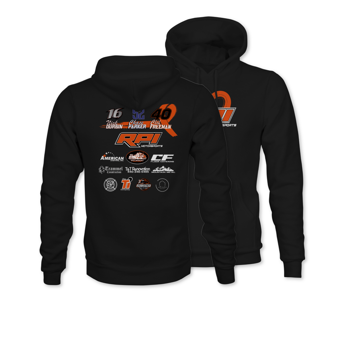 RPI Motorsports Black 2025 Crew Hoodie