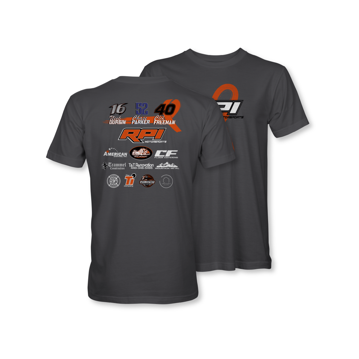 RPI Motorsports Charcoal 2025 Crew Shirt