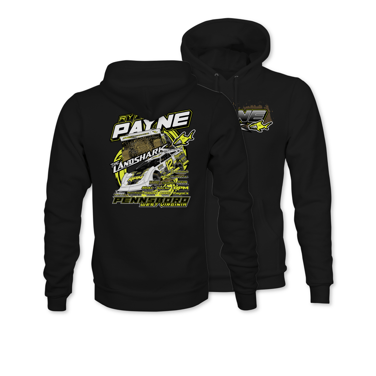 Ryan Payne Black 2024 Dirt Late Model Hoodie