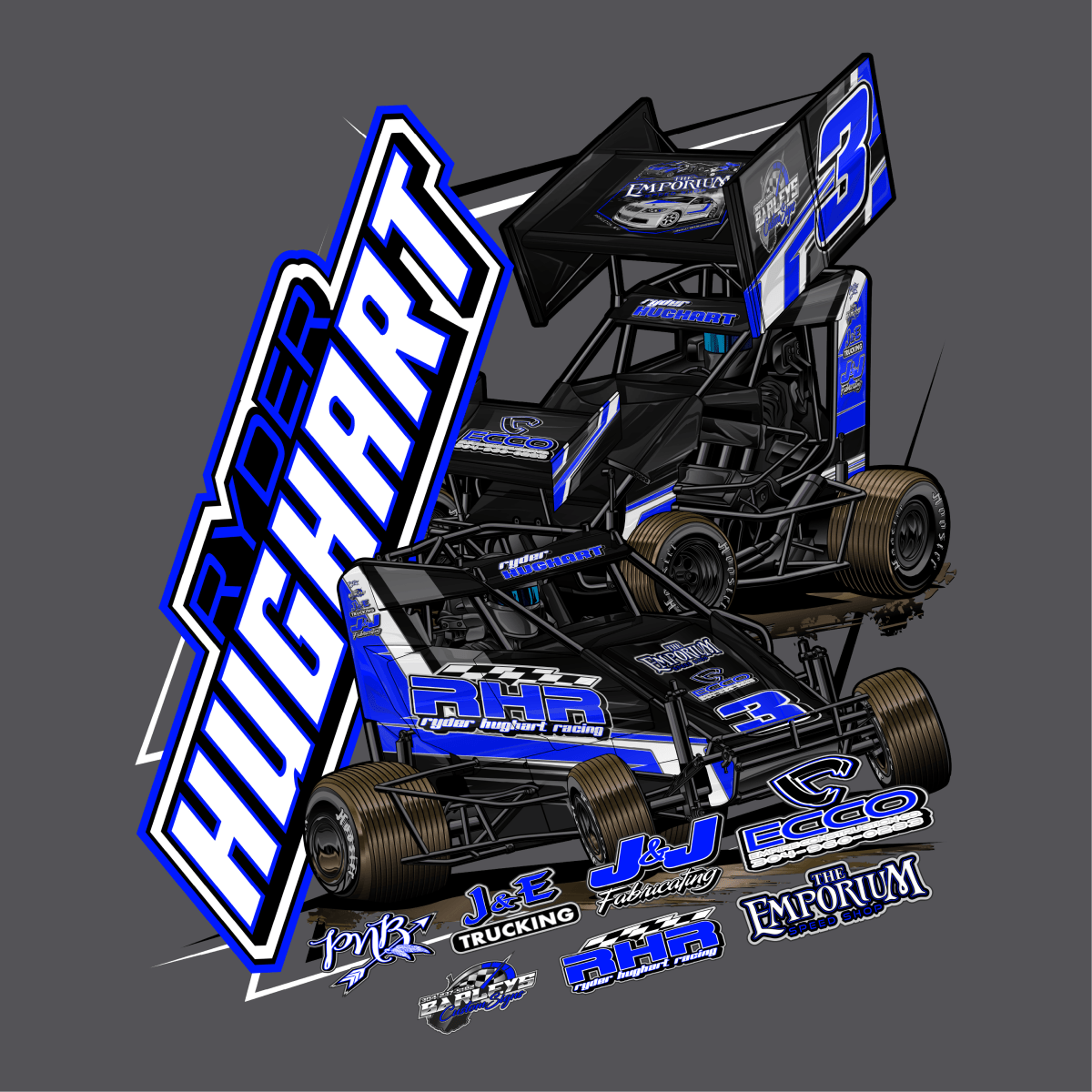 Ryder Hughart Charcoal 2025 Shirt