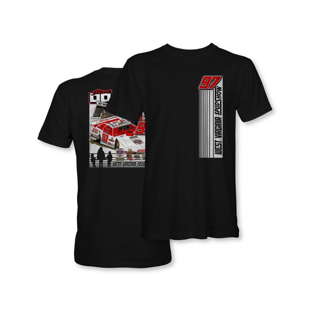 【MODERNIF】Ronald Overfit Shirt Steve Dotson Black 2024 Dirt Late Model Shirt | GoFast Racewear