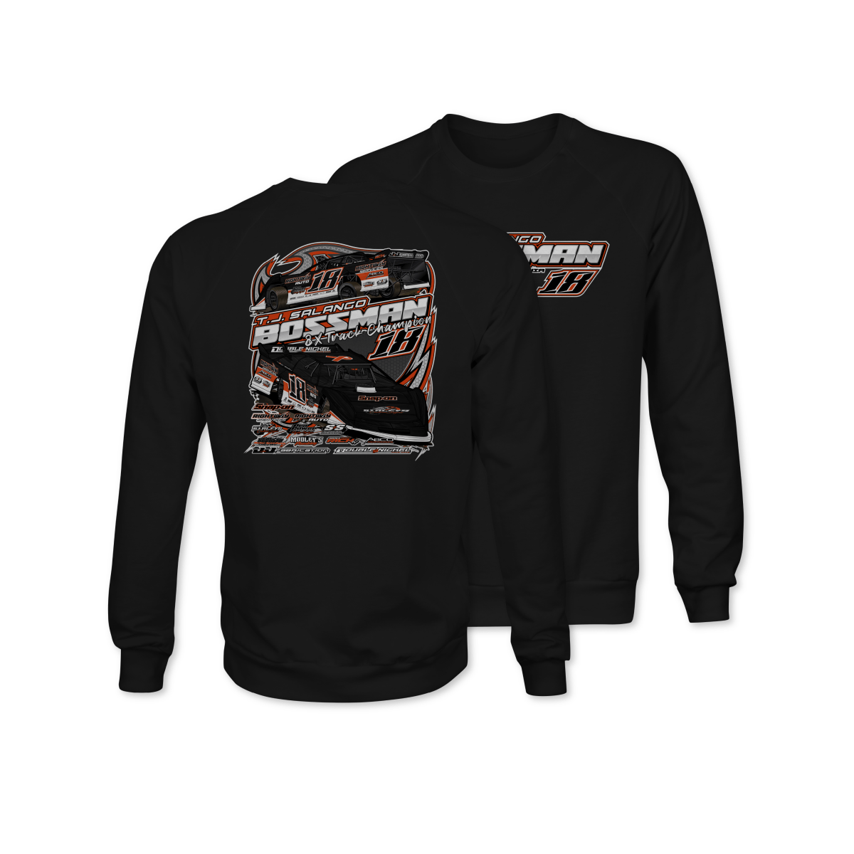 T.J. Salango Black 2025 Dirt Late Model Crewneck