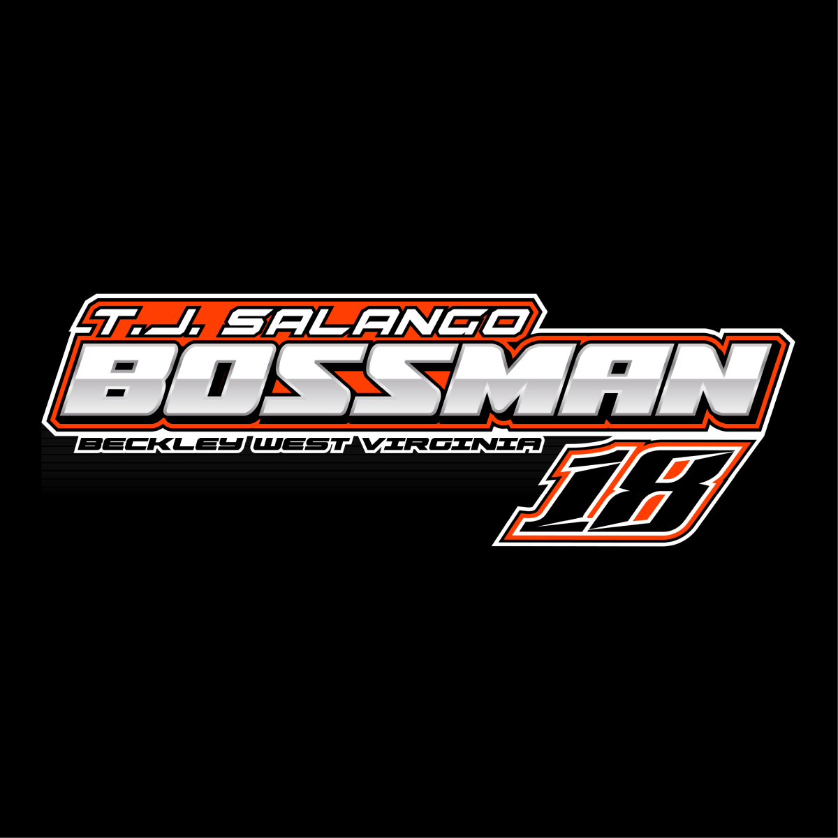 T.J. Salango Black 2025 Dirt Late Model Hoodie
