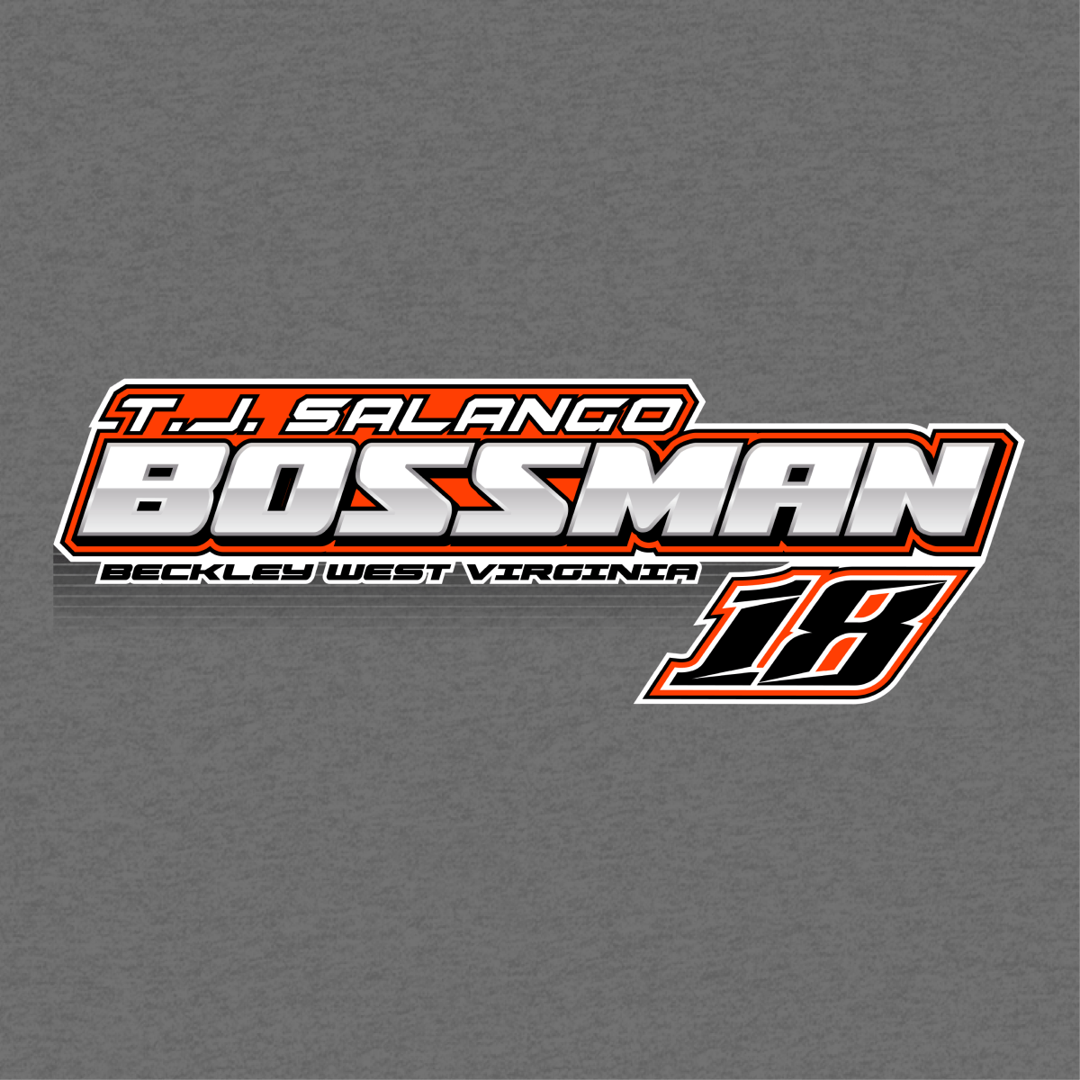 T.J. Salango Gunmetal 2025 Dirt Late Model Long Sleeve Shirt