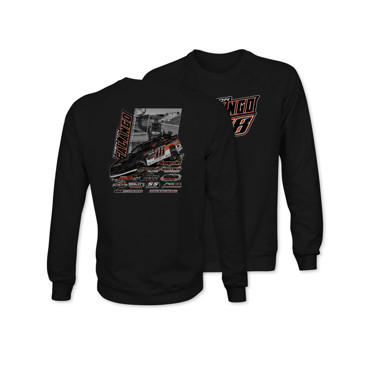 Trenton Salango Black 2025 Street Stock Champion Crewneck