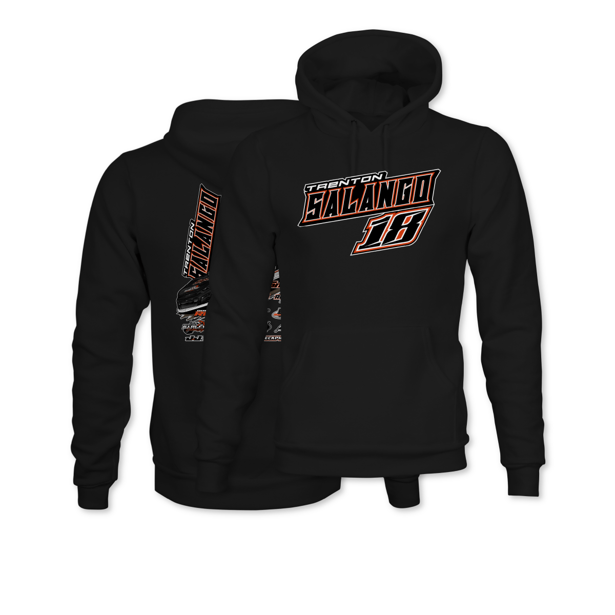 Trenton Salango Black 2025 Street Stock Champion Hoodie