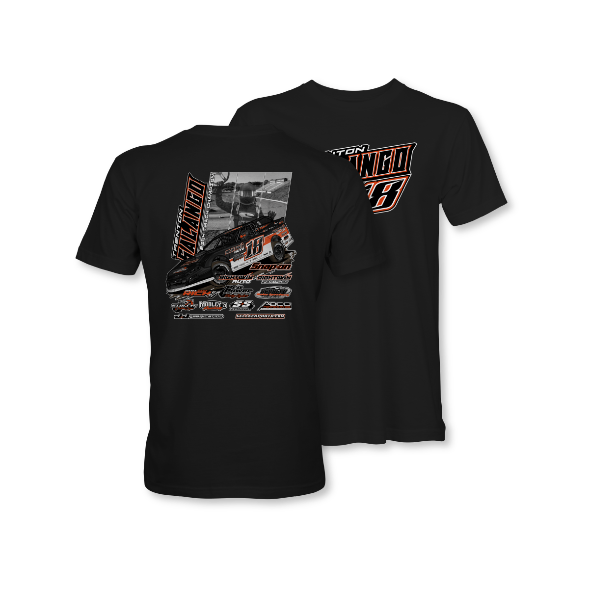 Trenton Salango Black 2025 Street Stock Champion Shirt