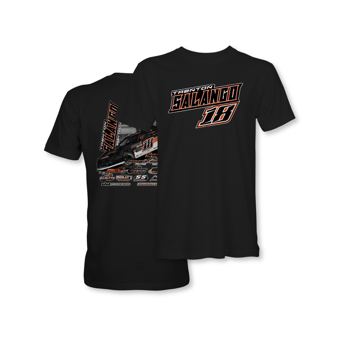 Trenton Salango Black 2025 Street Stock Champion Shirt