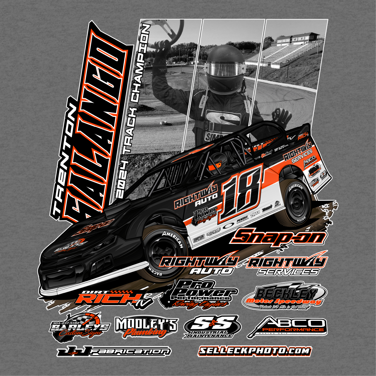 Trenton Salango Gunmetal 2025 Street Stock Champion Crewneck