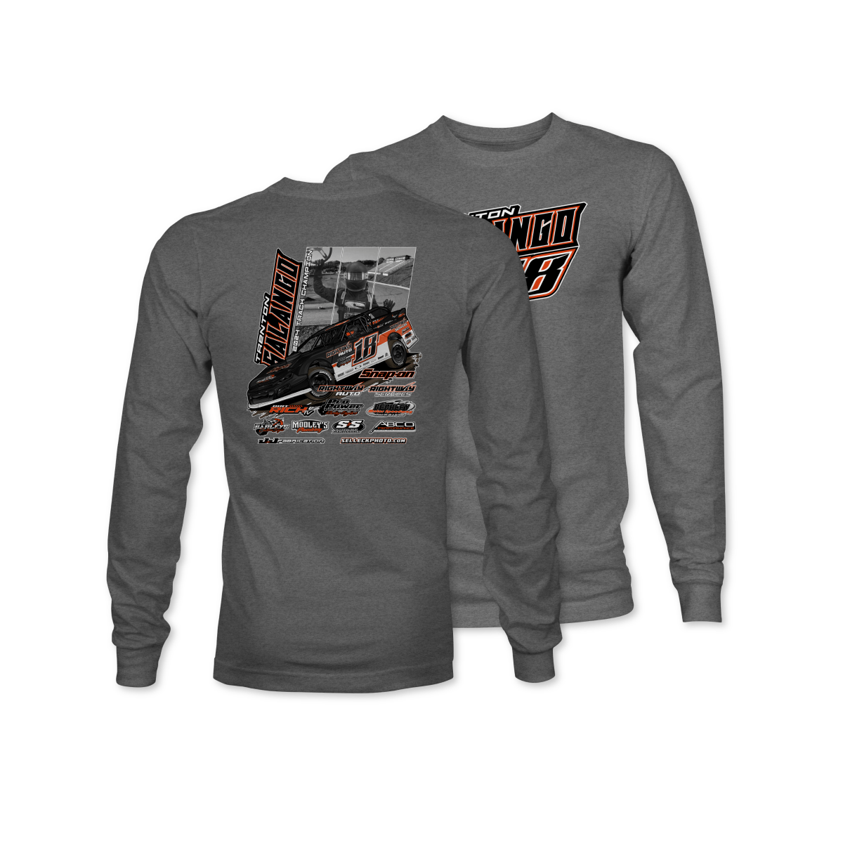 Trenton Salango Gunmetal 2025 Street Stock Champion Long Sleeve Shirt