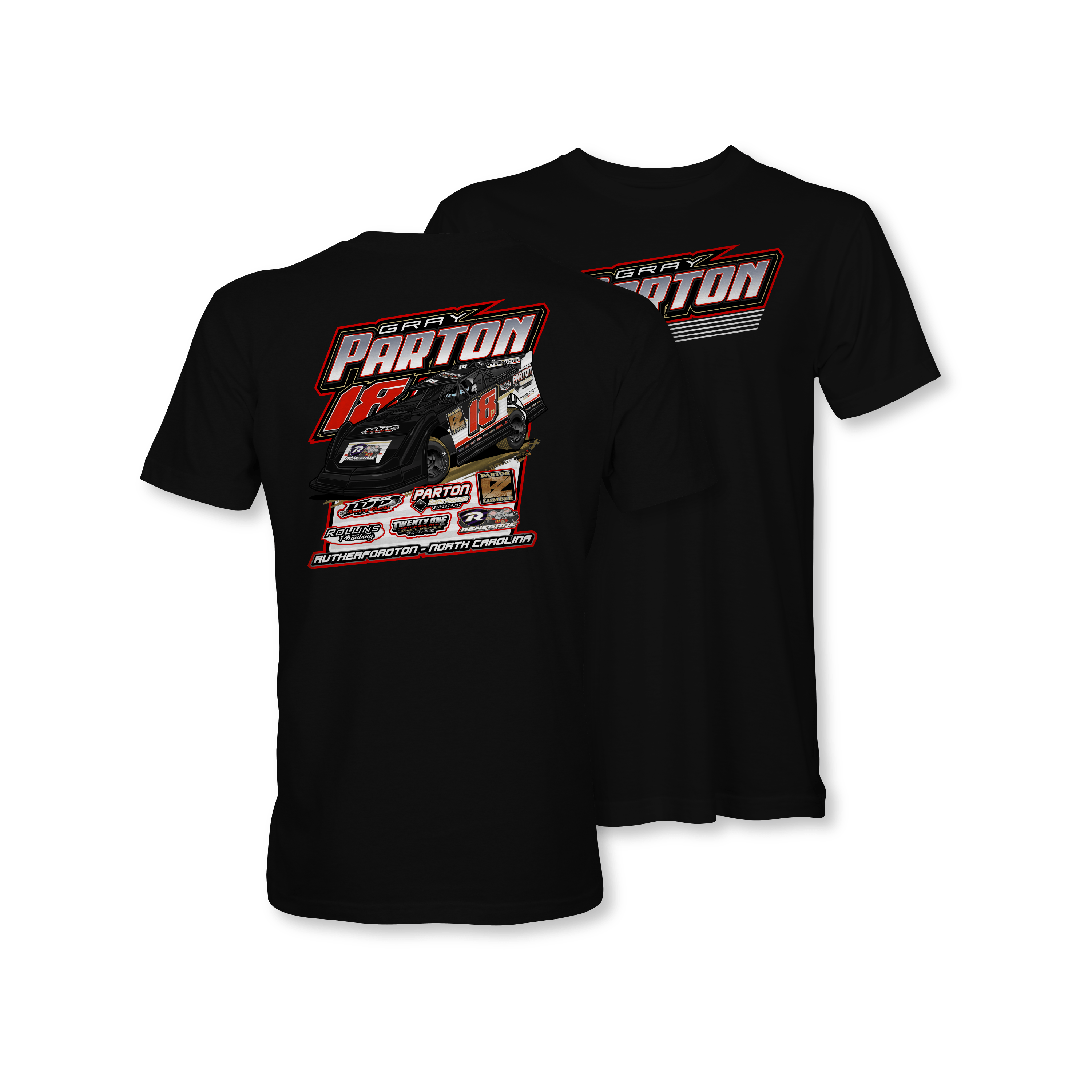 Gray Parton 2024 Racing Shirt - Black