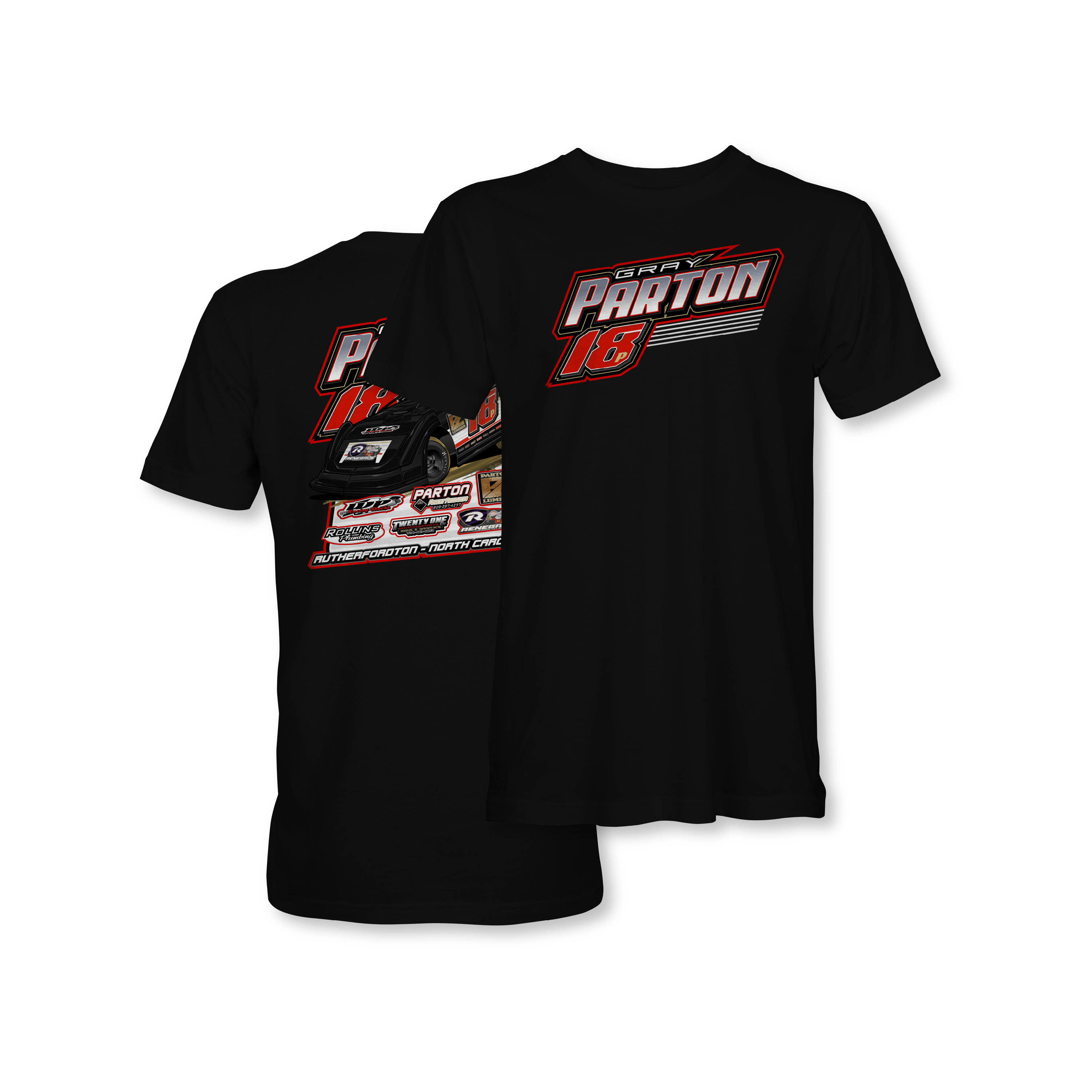 Gray Parton 2024 Racing Shirt - Black