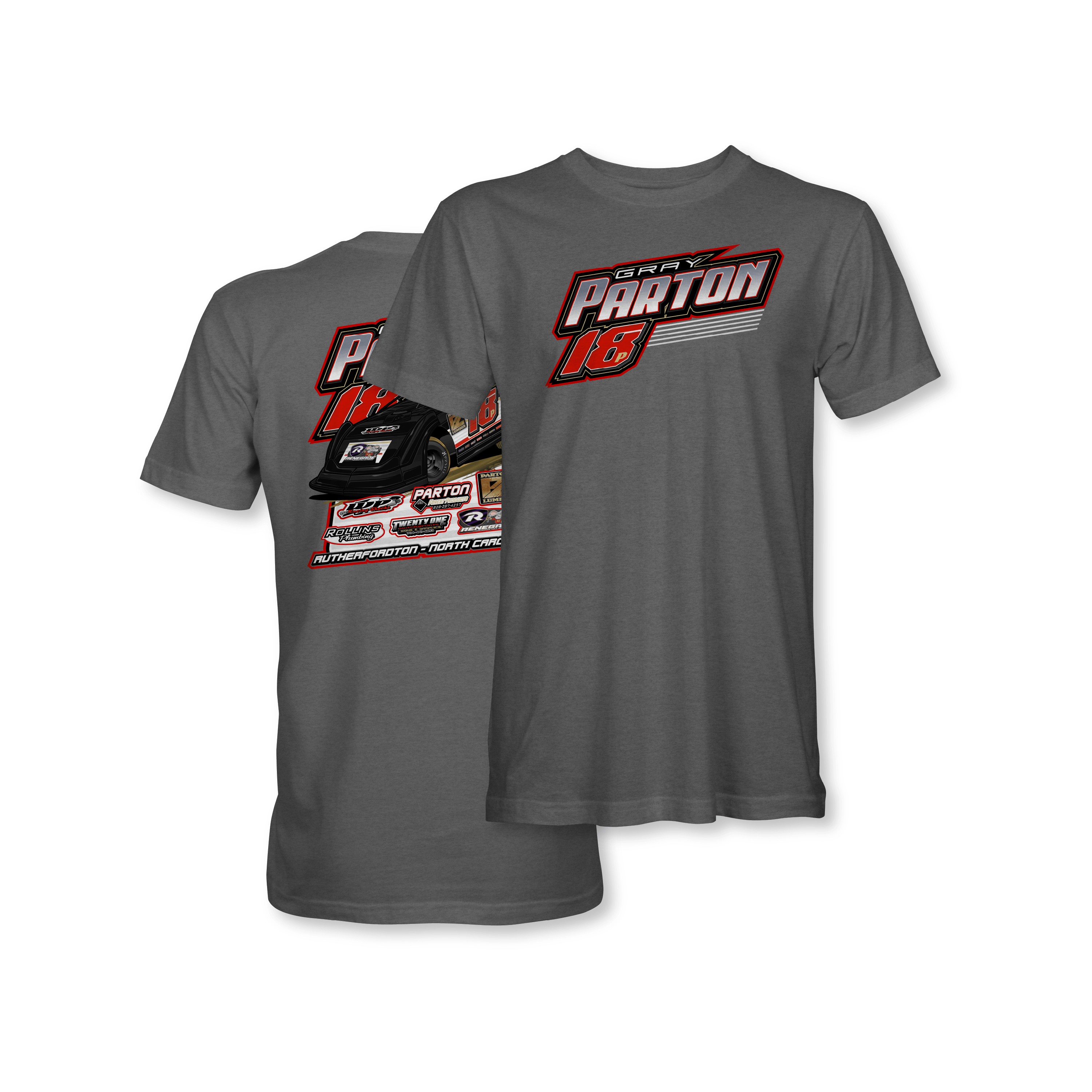 Gray Parton 2024 Racing Shirt - Gunmetal