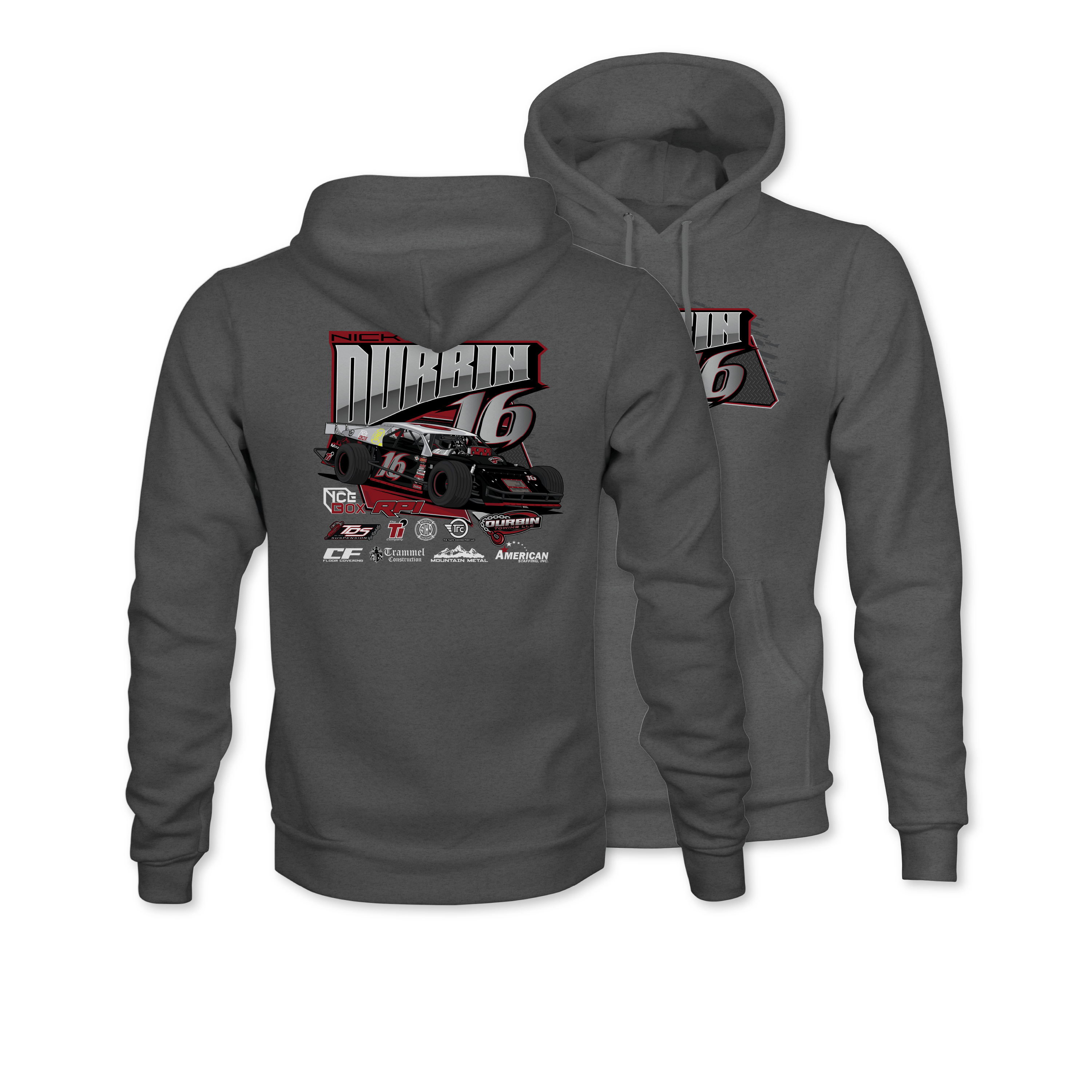 Nick Durbin 2024 Asphalt Modified Hoodie - Gunmetal