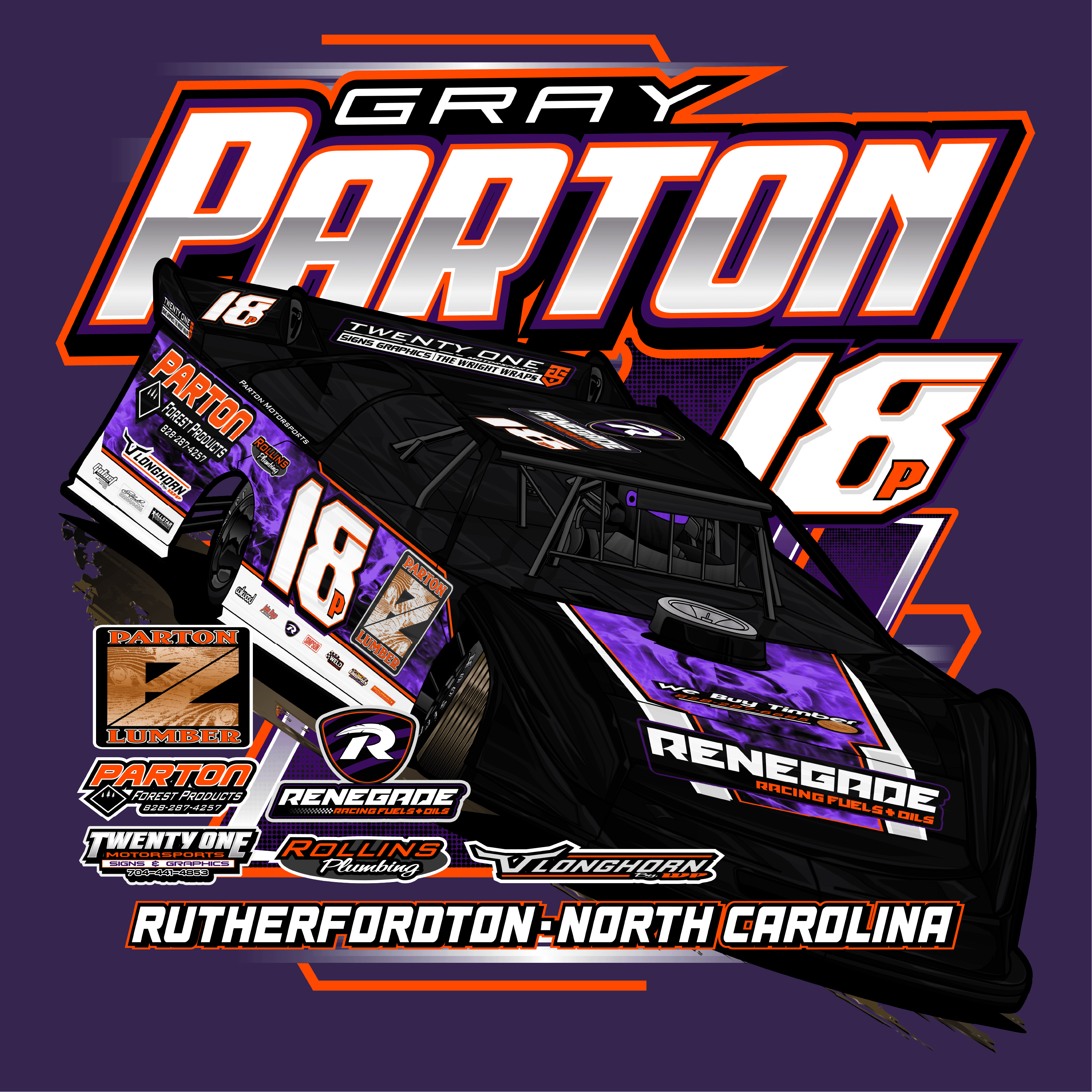 Gray Parton Purple 2026 Action Shirt