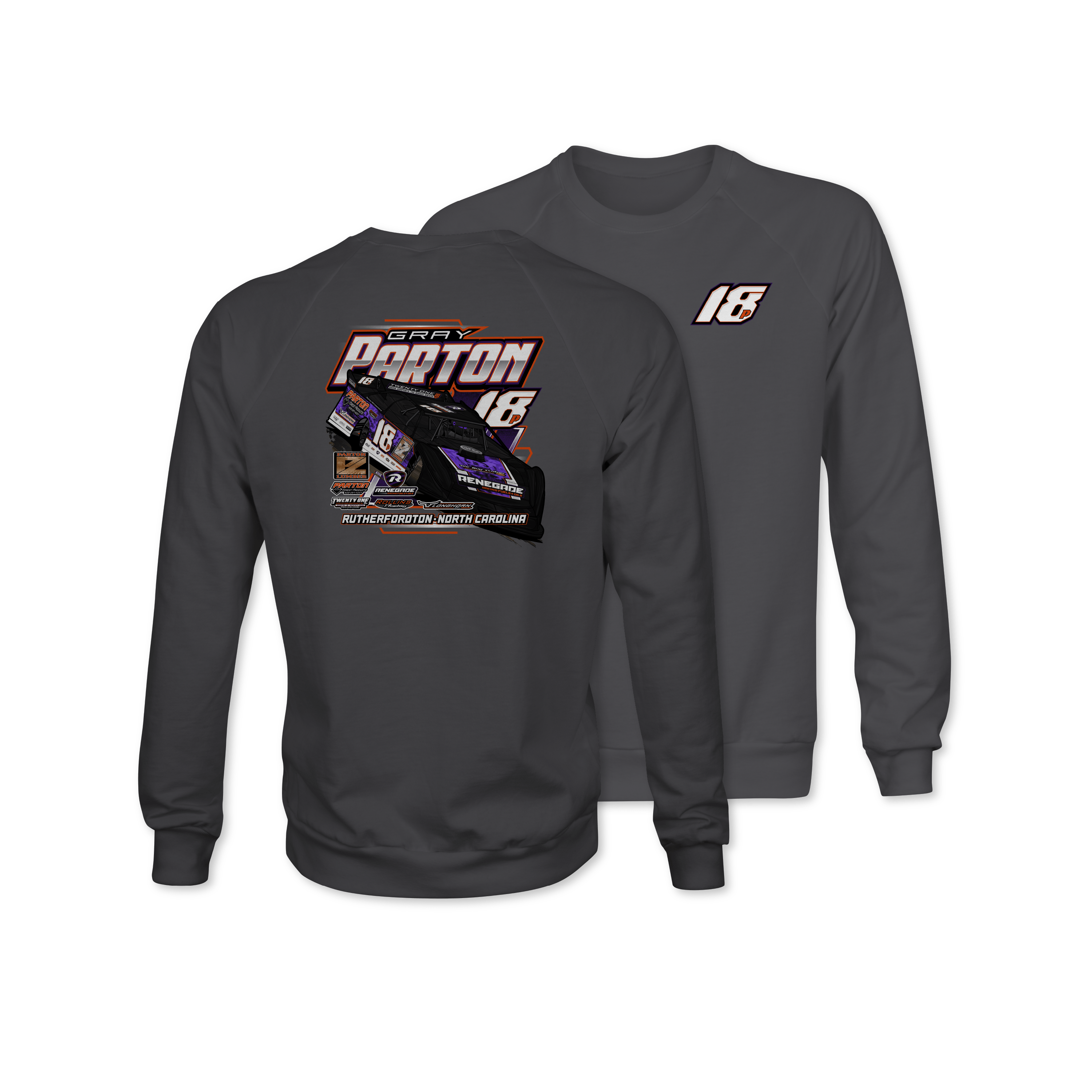 Gray Parton Charcoal 2026 Action Crewneck