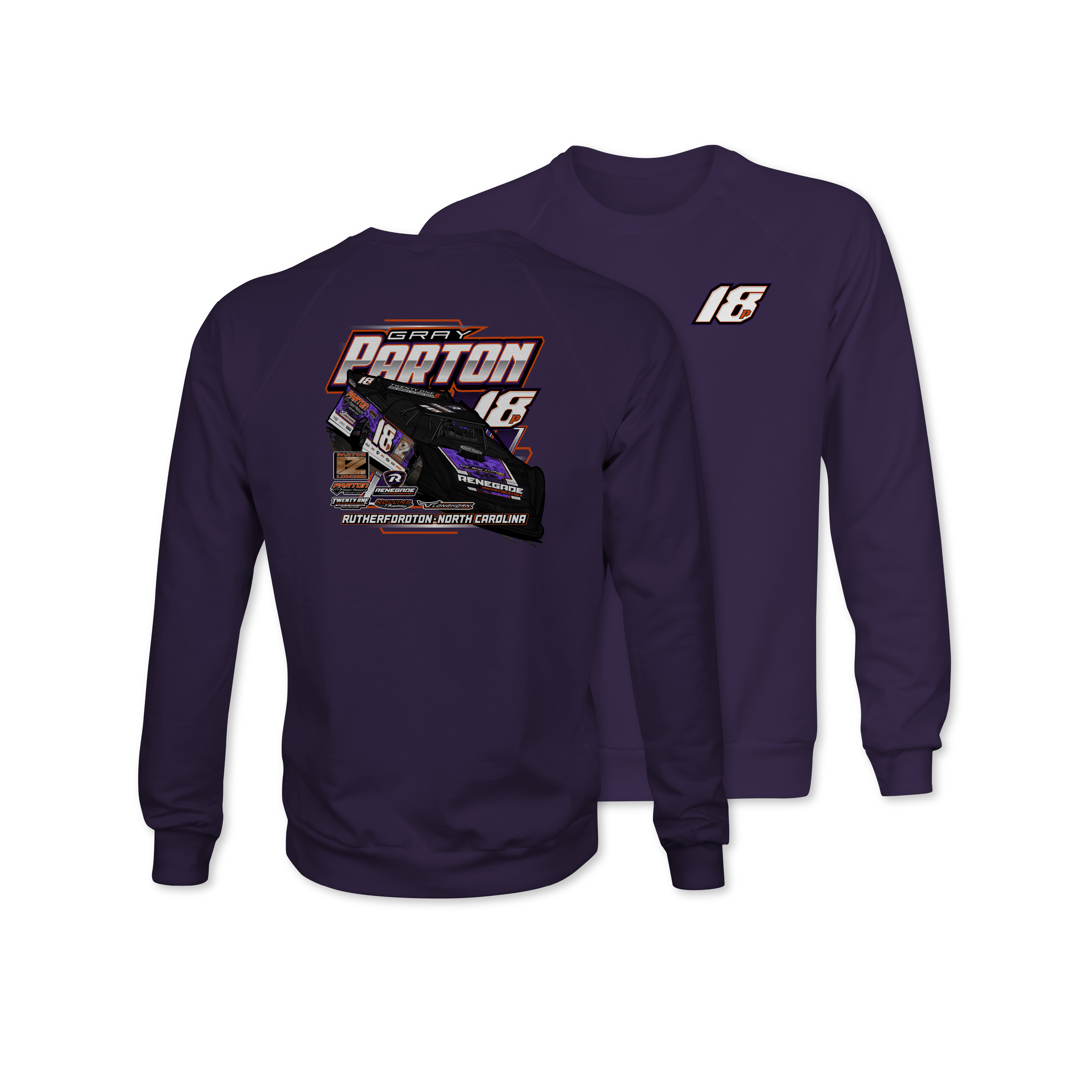 Gray Parton Purple 2026 Action Crewneck