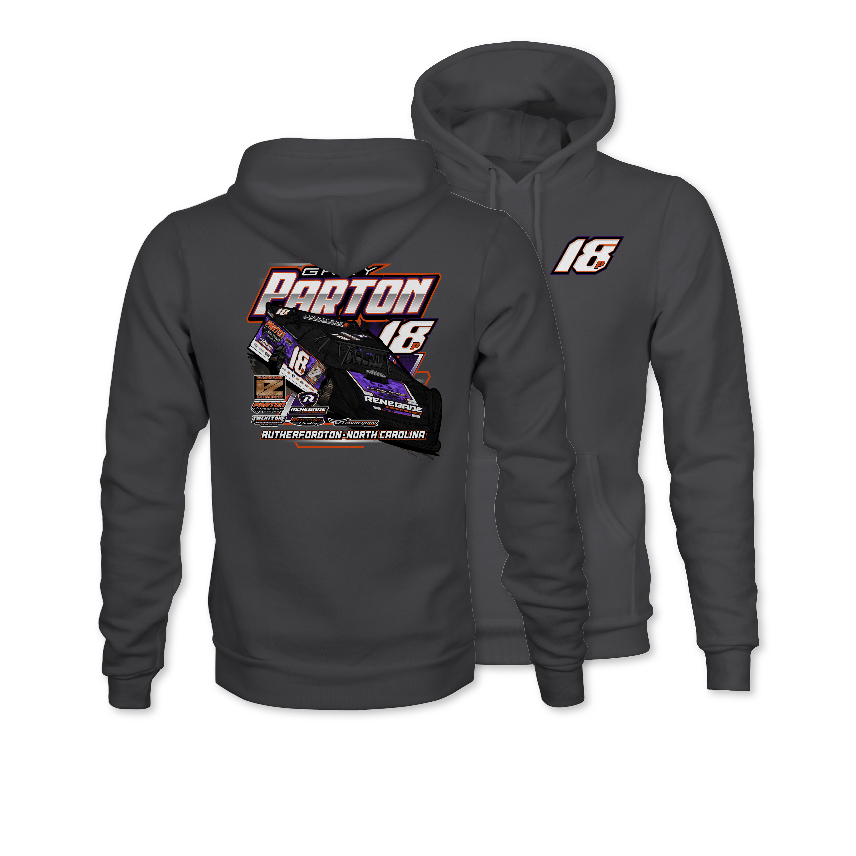 Gray Parton Charcoal 2026 Action Hoodie