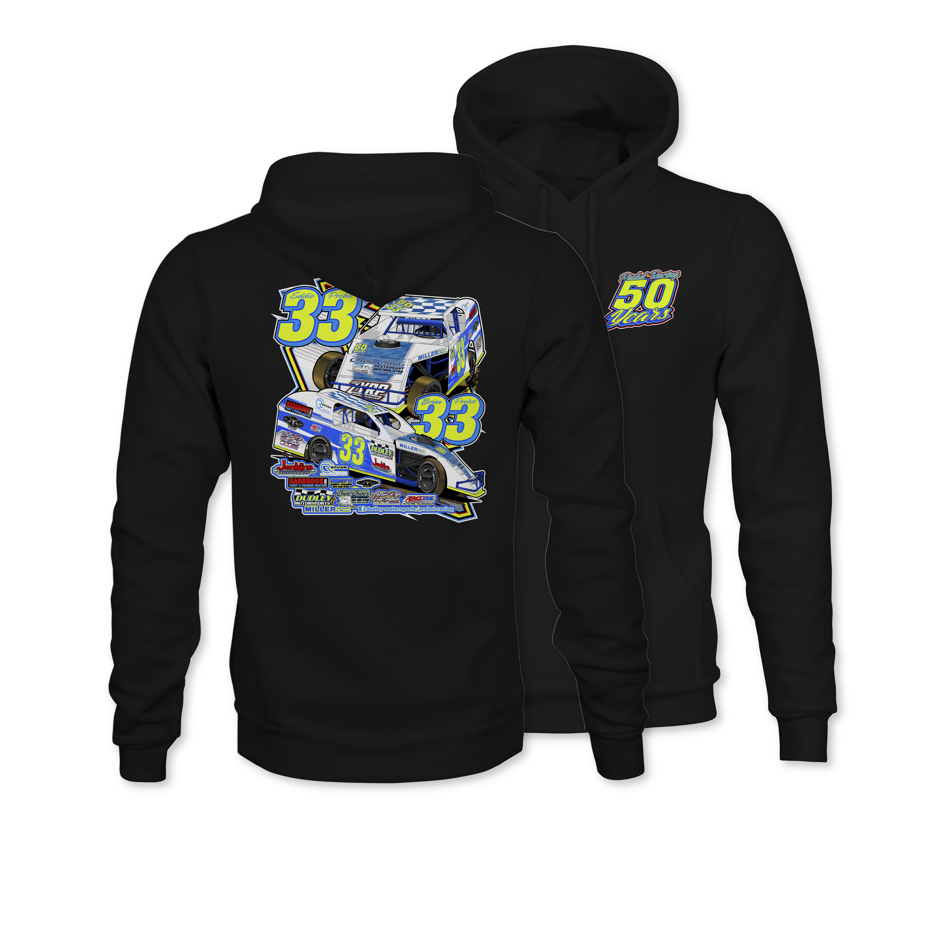 Probst Racing 2026 Black Action Hoodie