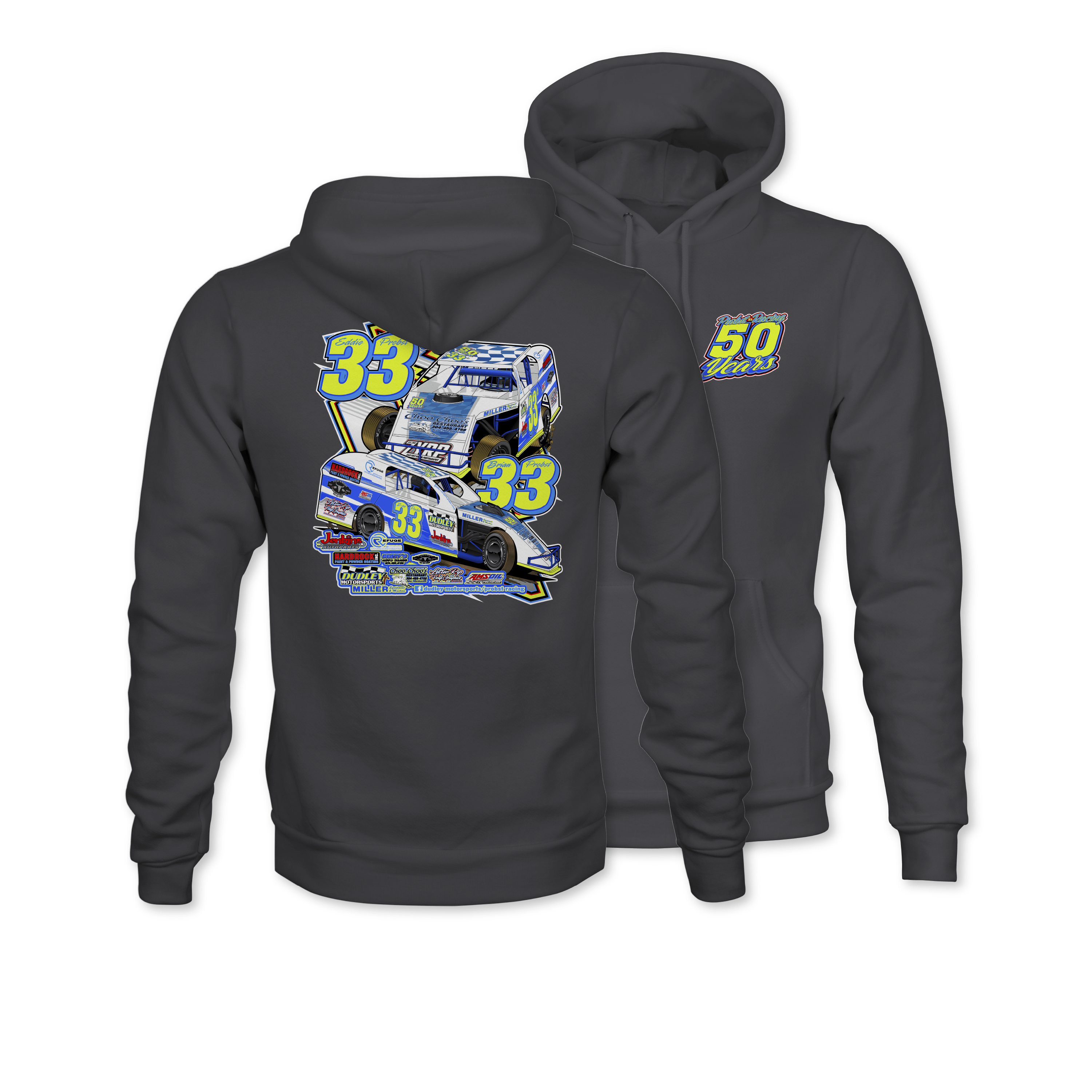 Probst Racing 2026 Charcoal Action Hoodie