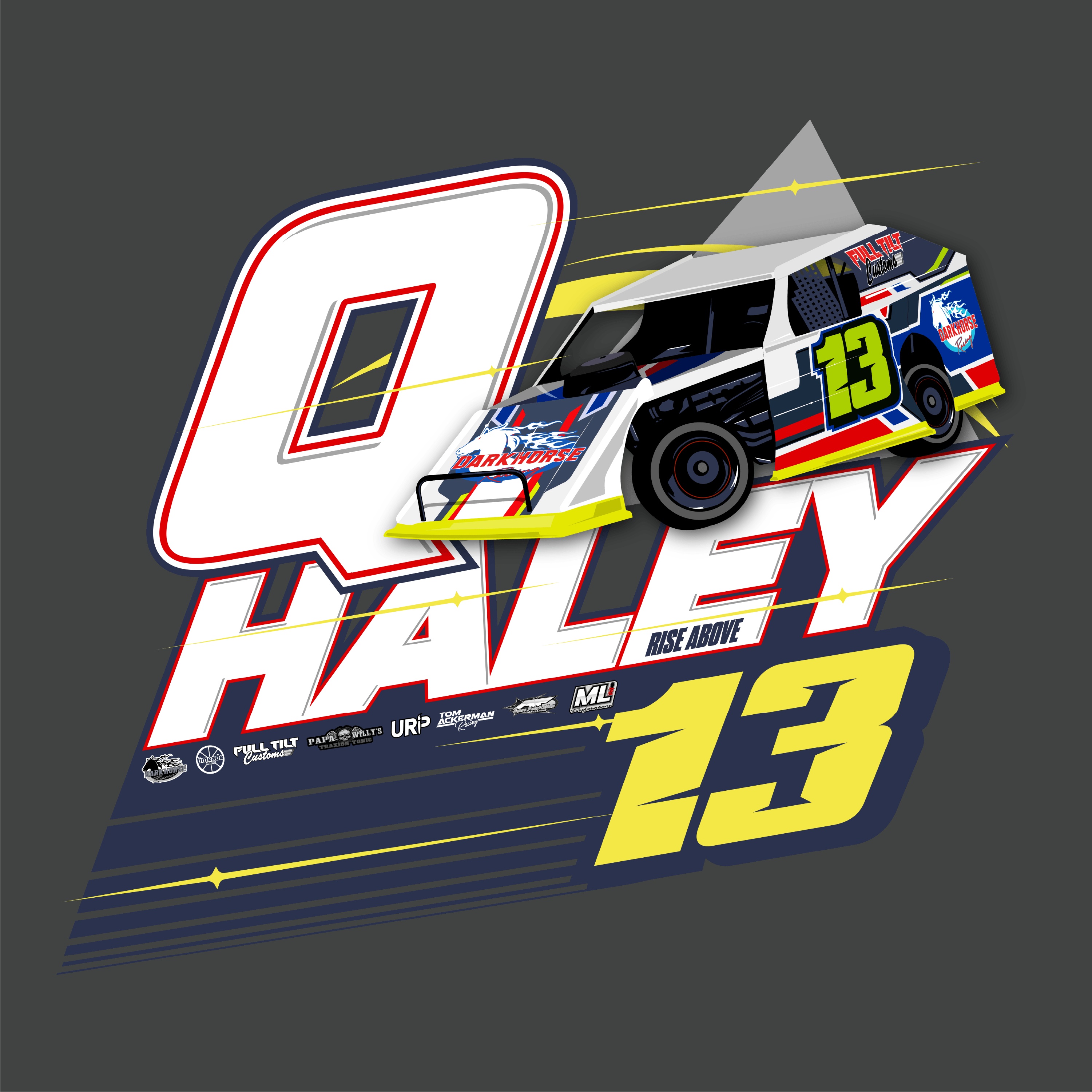 Quentin Haley 2023 Dirt Modified - Gunmetal