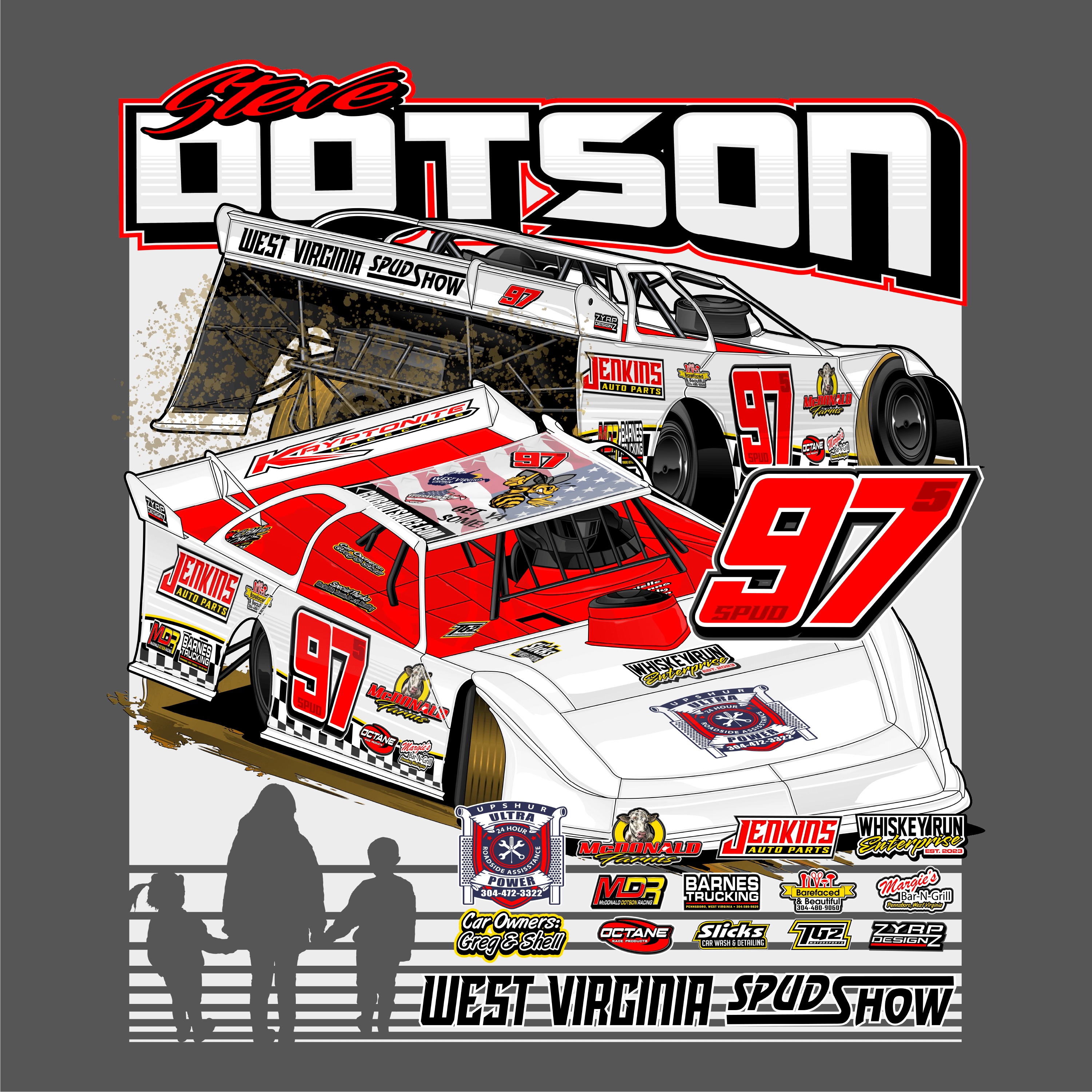 Steve Dotson 2024 Dirt Late Model - Charcoal