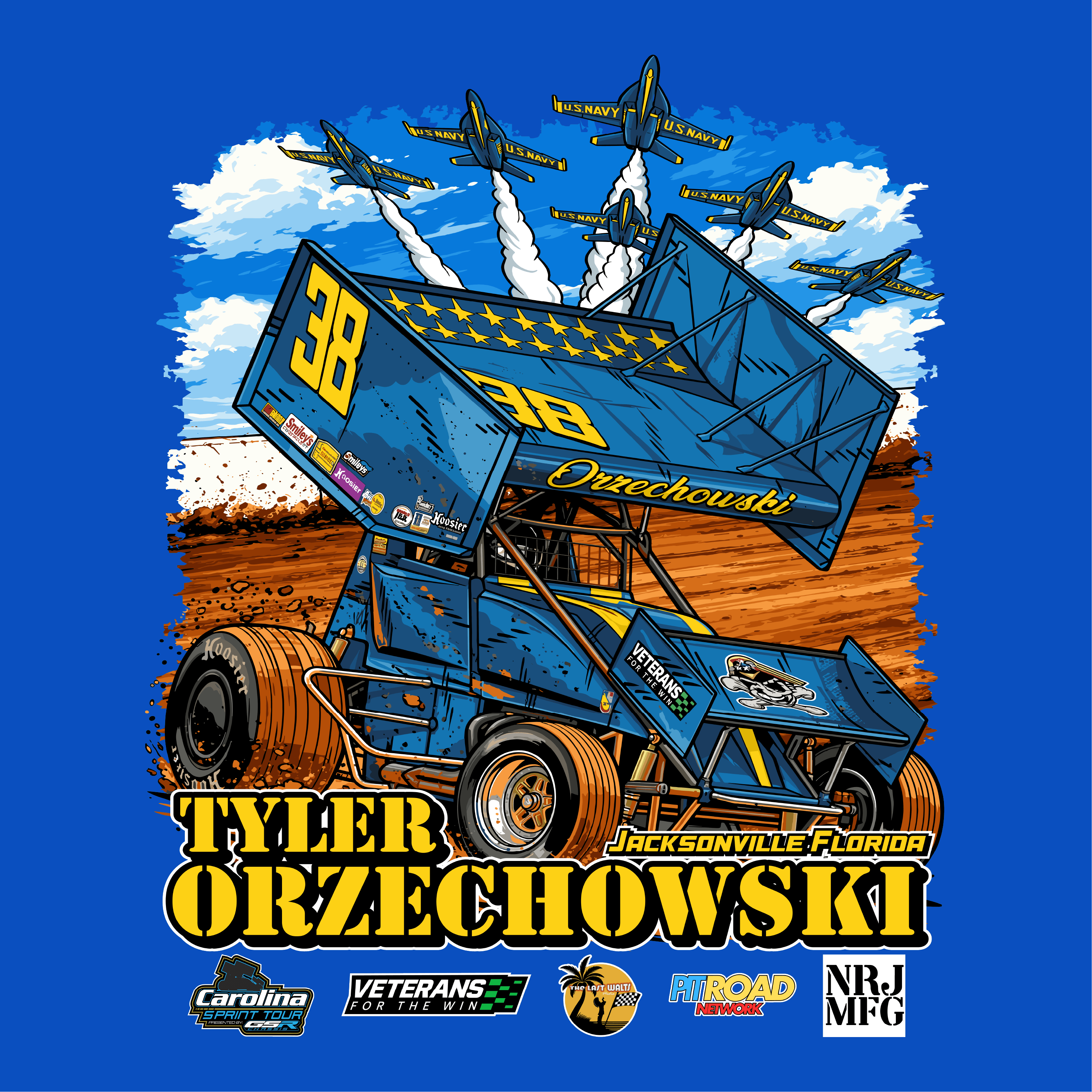 Tyler Orzechowski 2026 Blue Angels Royal Hoodie