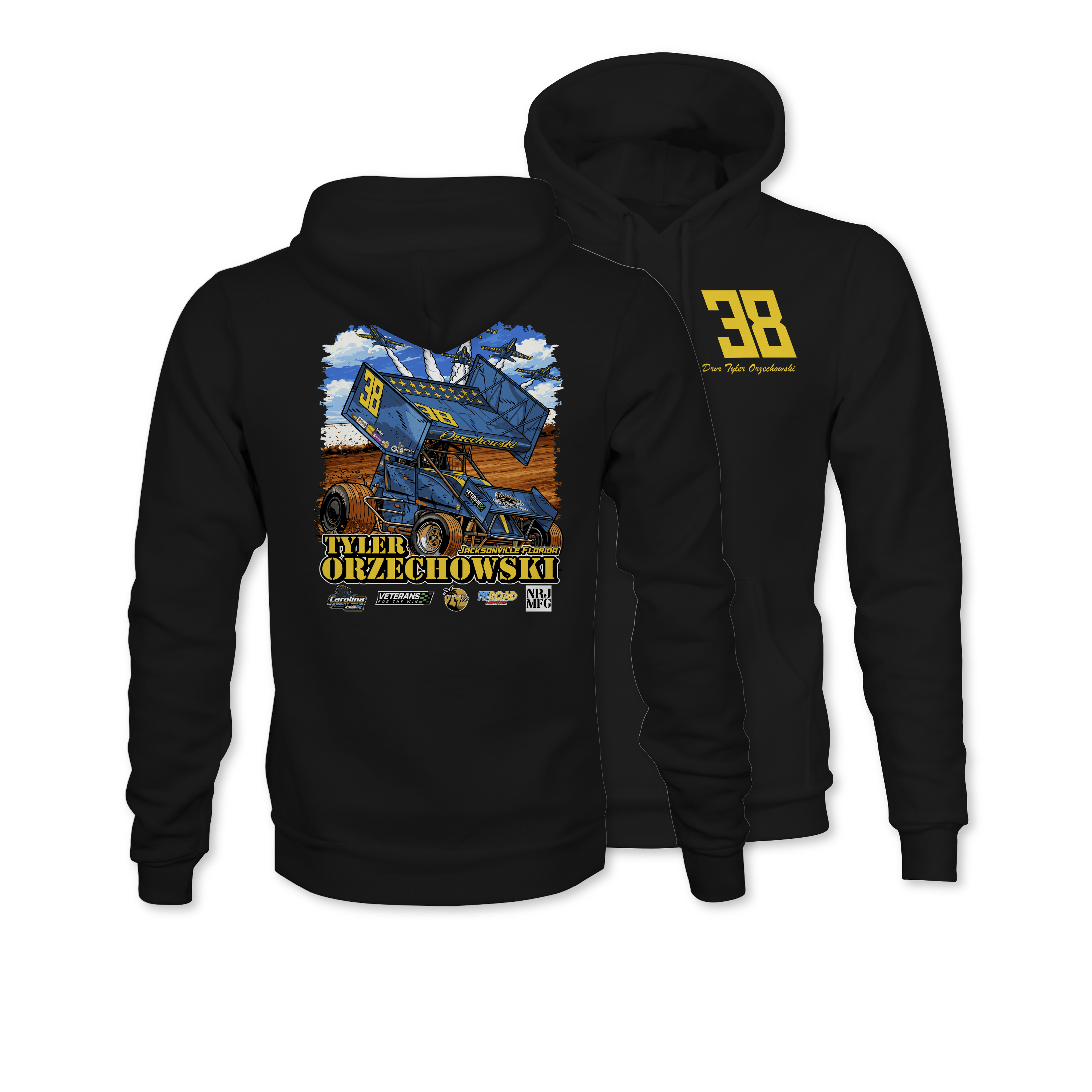 Tyler Orzechowski 2026 Blue Angels Black Hoodie