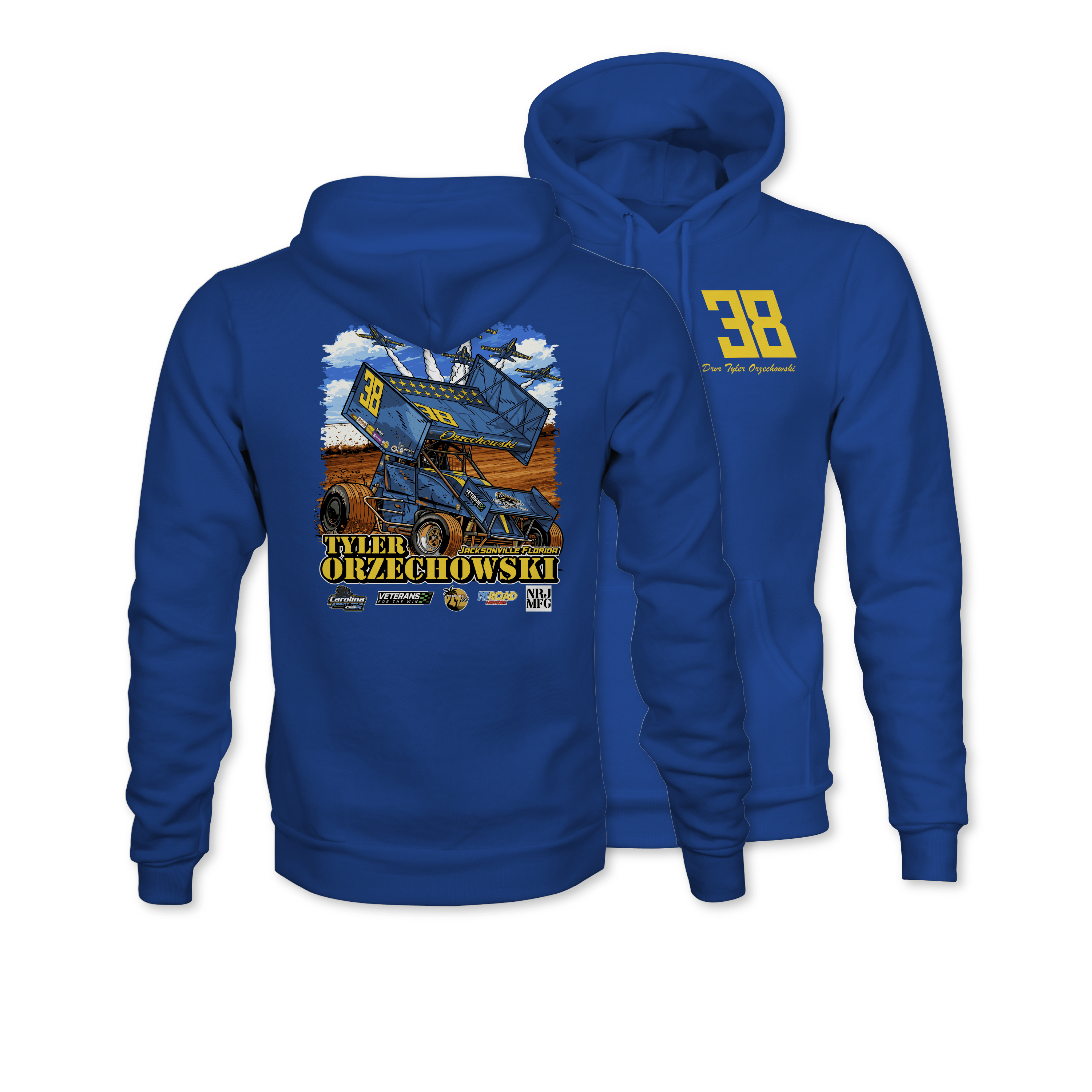 Tyler Orzechowski 2026 Blue Angels Royal Hoodie